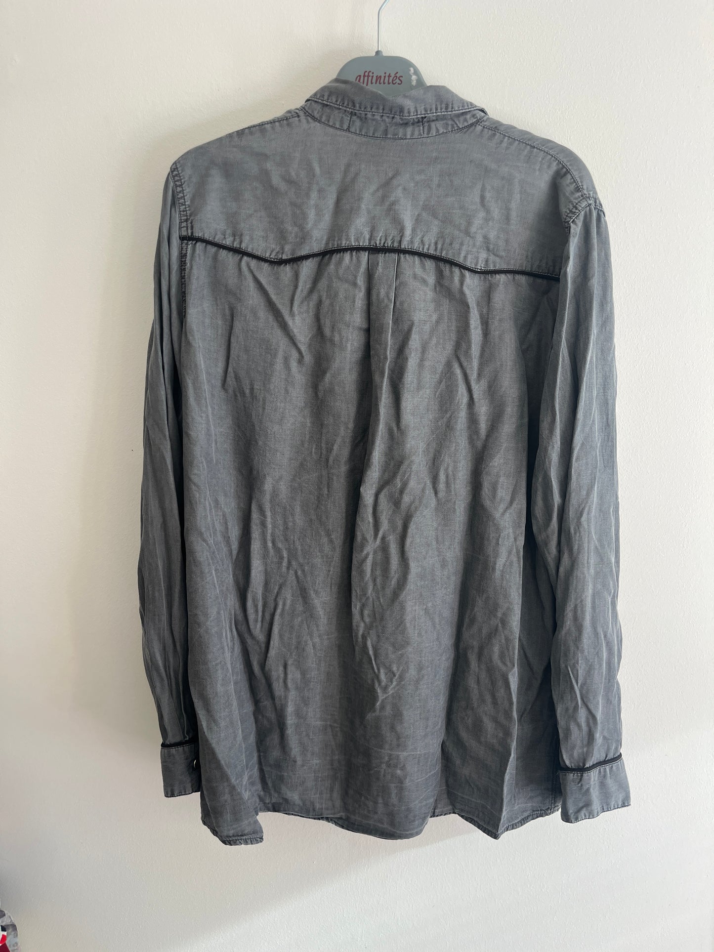 Chemise à manches longues grise Promod - M