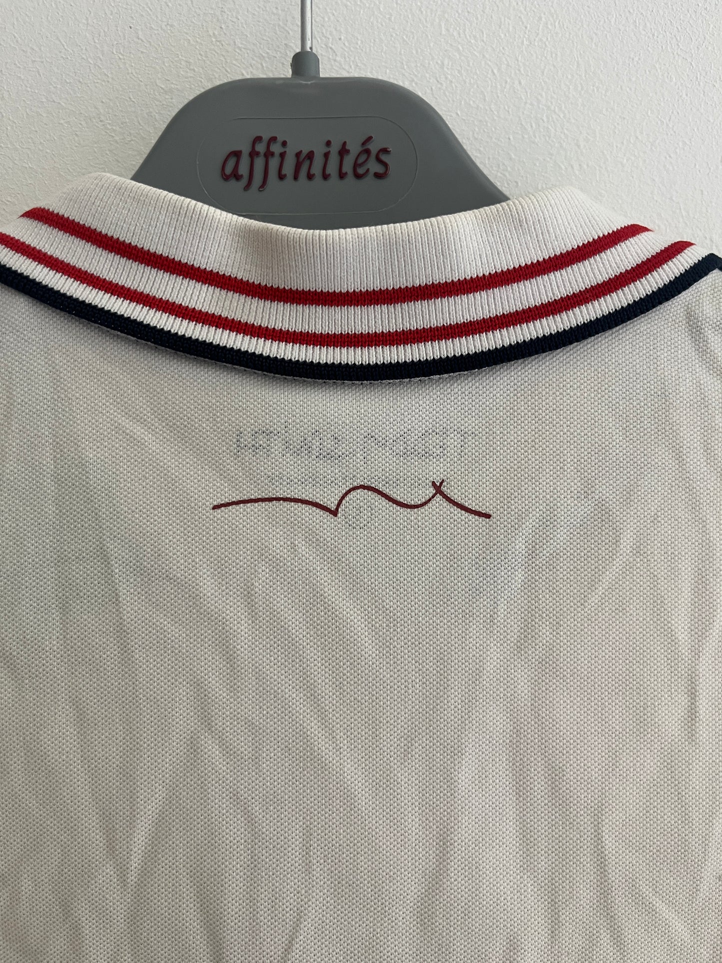 Polo à manches courtes blanc avec détails bleus et rouges Teddy Smith - S