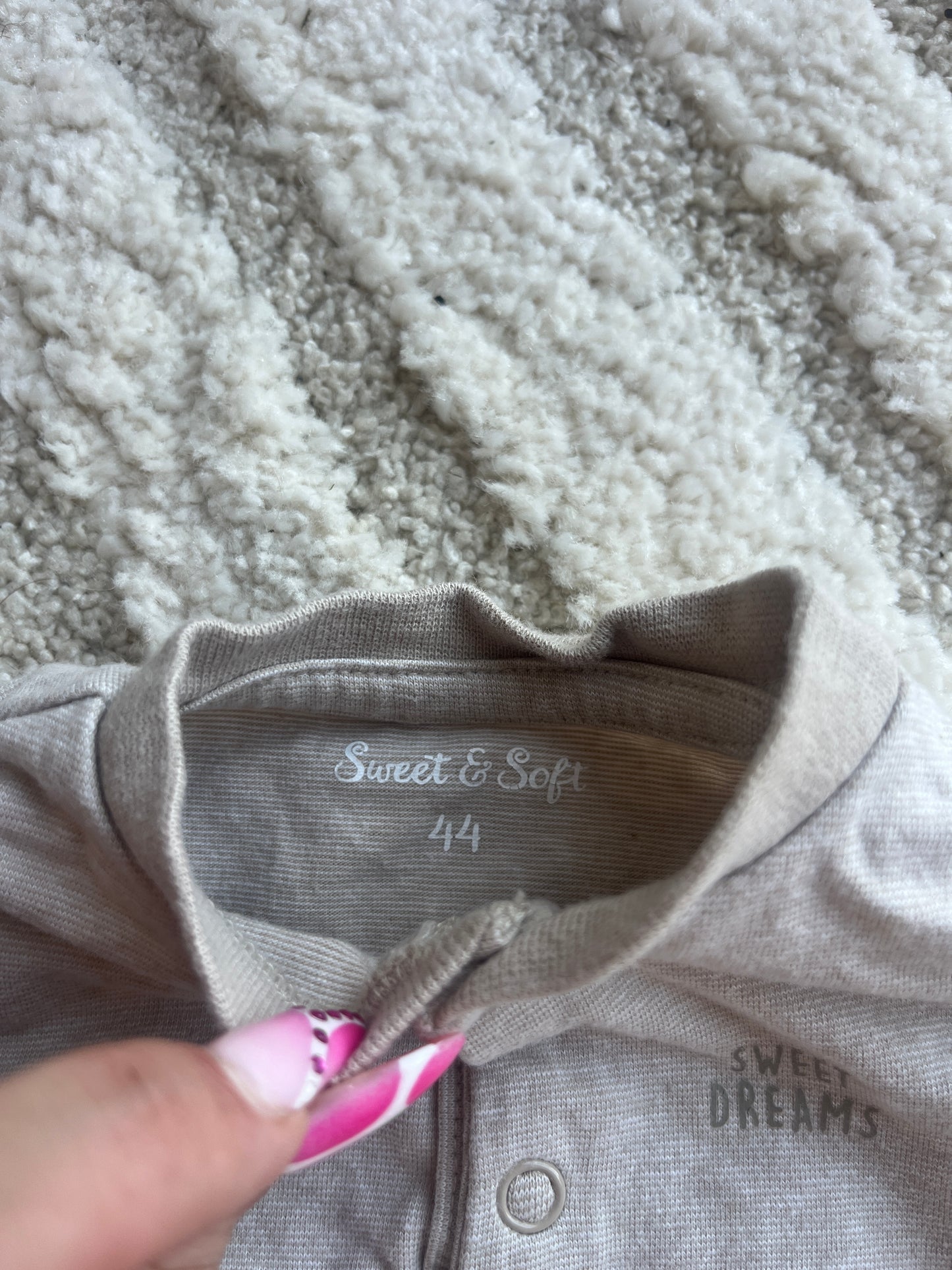 Pyjama sans pieds beige chiné « sweet dreams » - prématuré (44cm)