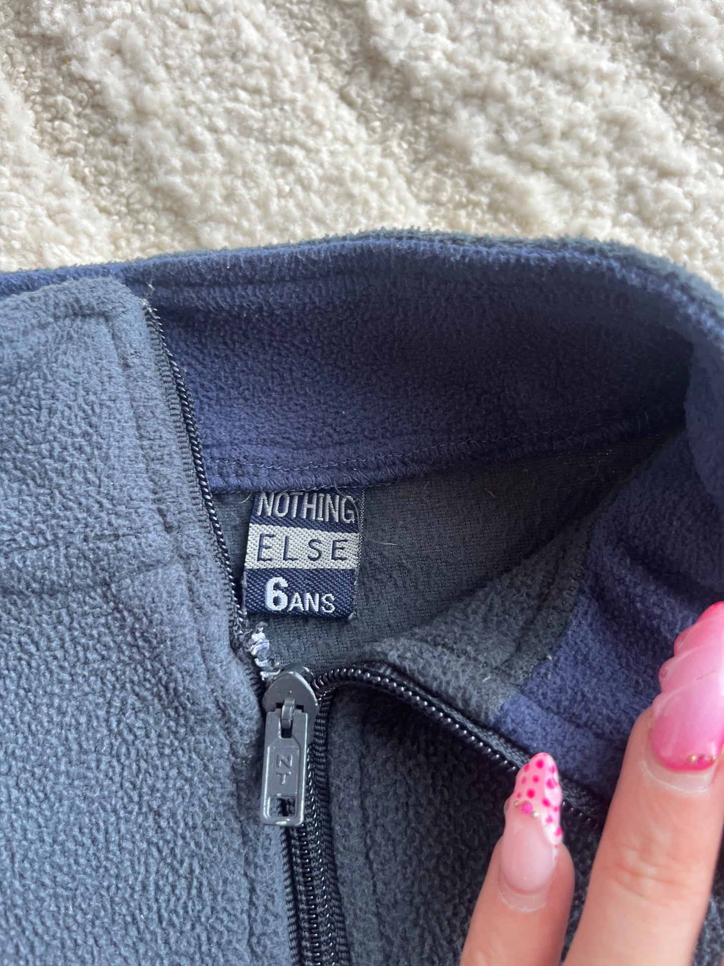 Veste polaire demi-zip bleu marine Nothing Else - 6 ans
