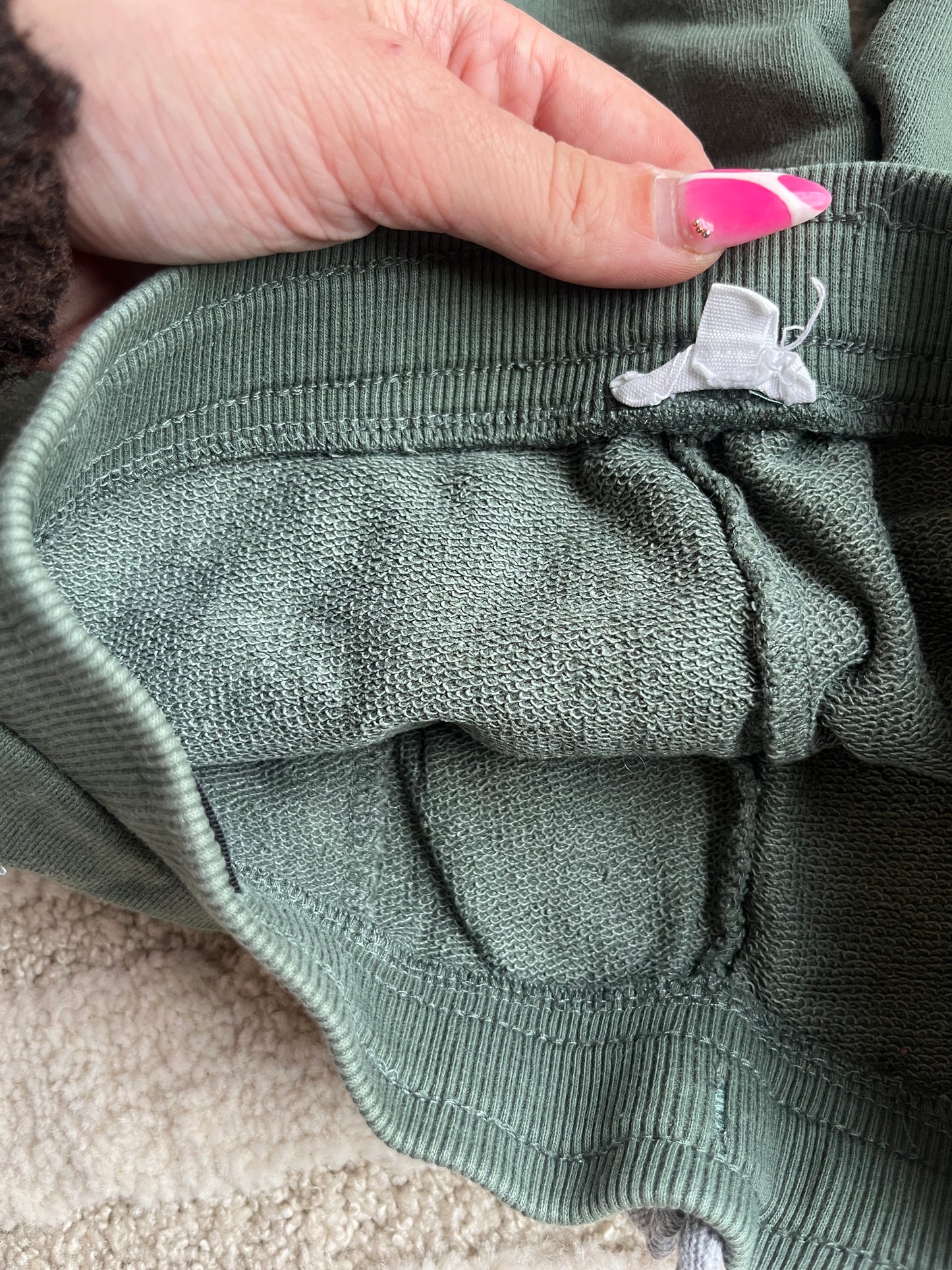 Bermuda en tissu vert avec poches Vertbaudet - 8 ans