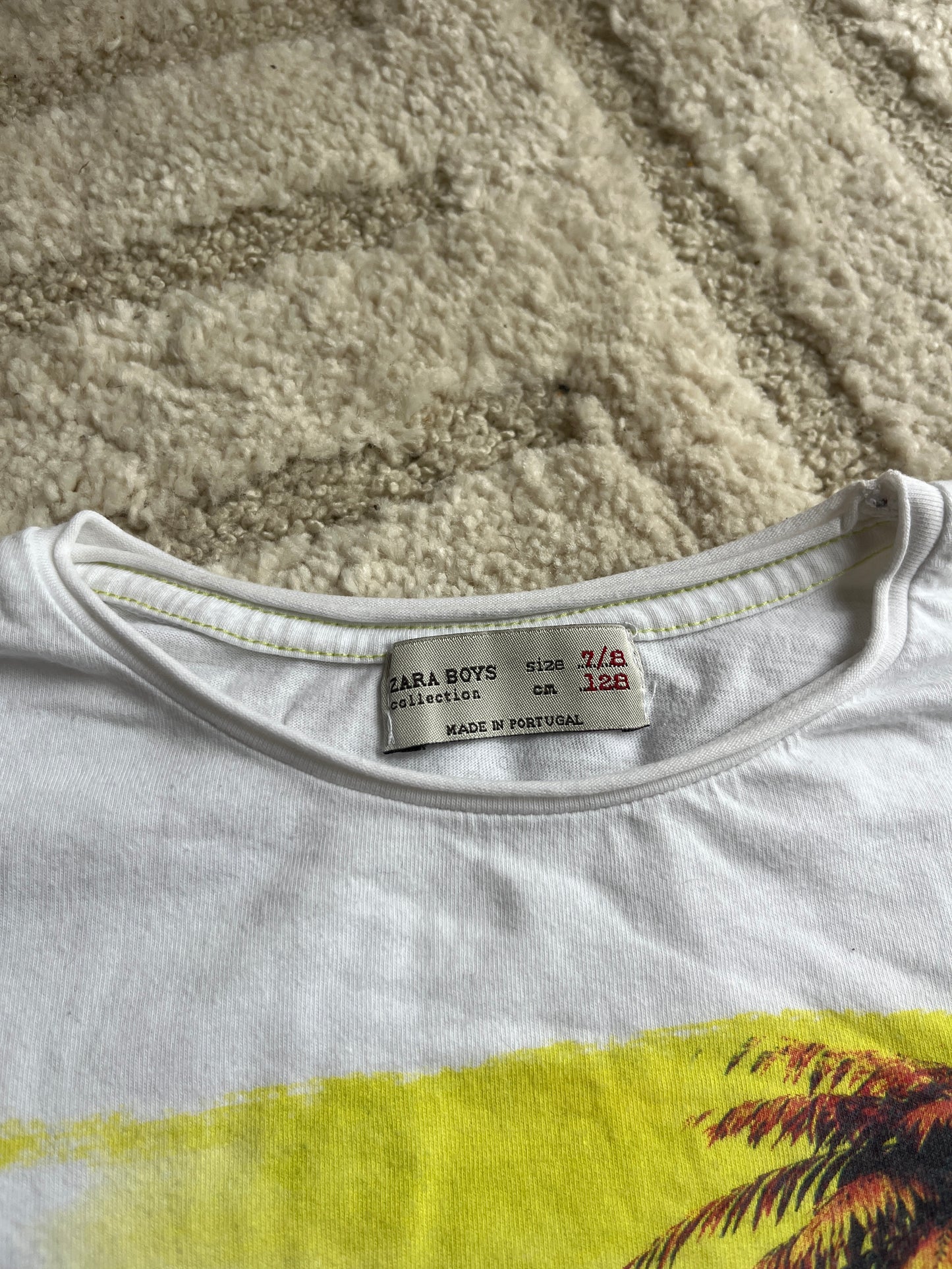 T-shirt à manches courtes blanc « surf lesson » Zara - 7/8 ans (128cm)