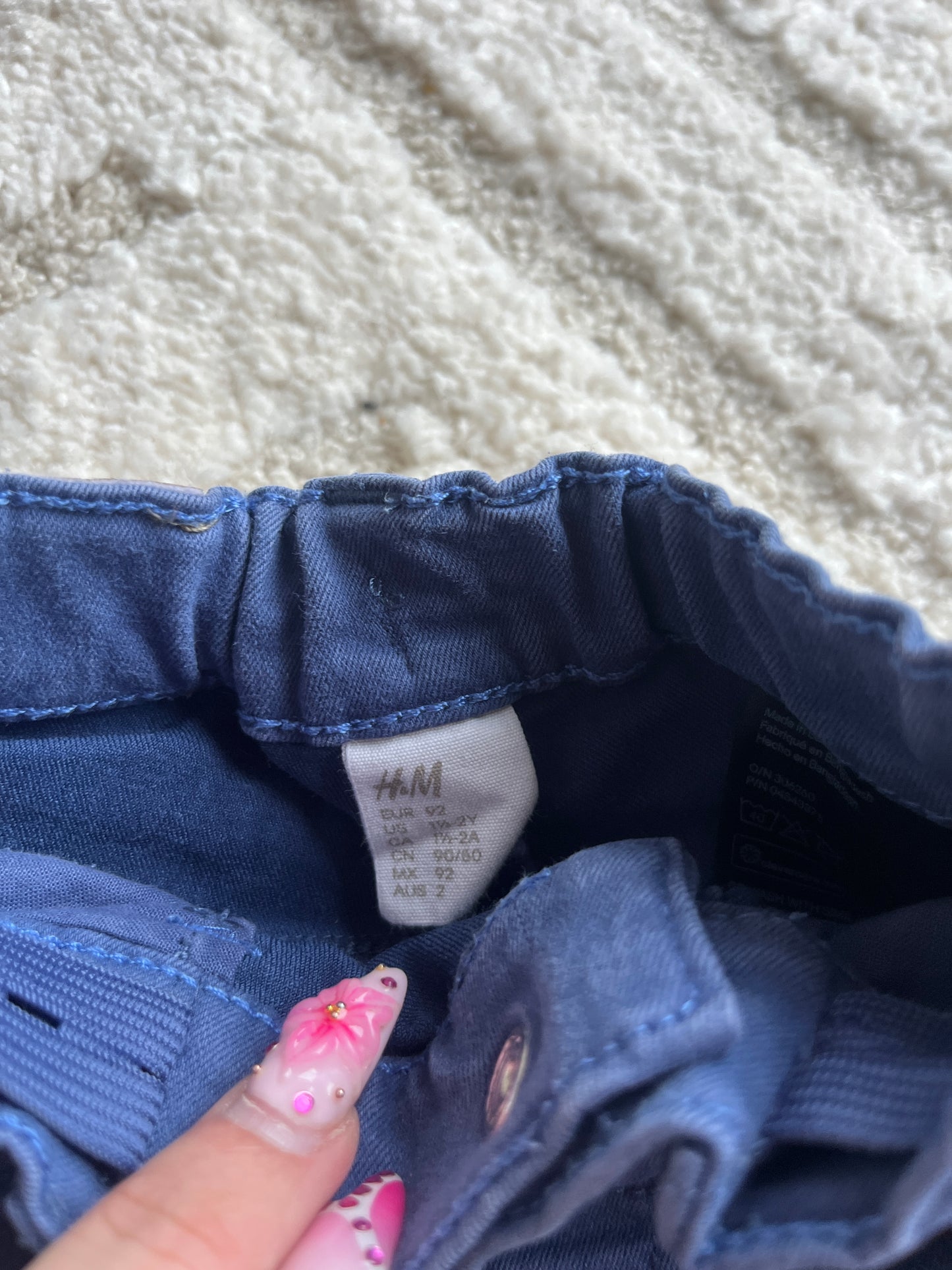 Jean bleu motif soleil sur la poche H&M - 92 cm