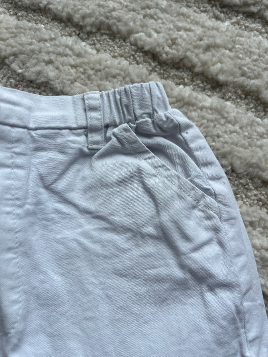 Pantalon léger blanc avec poches - 6/9 mois