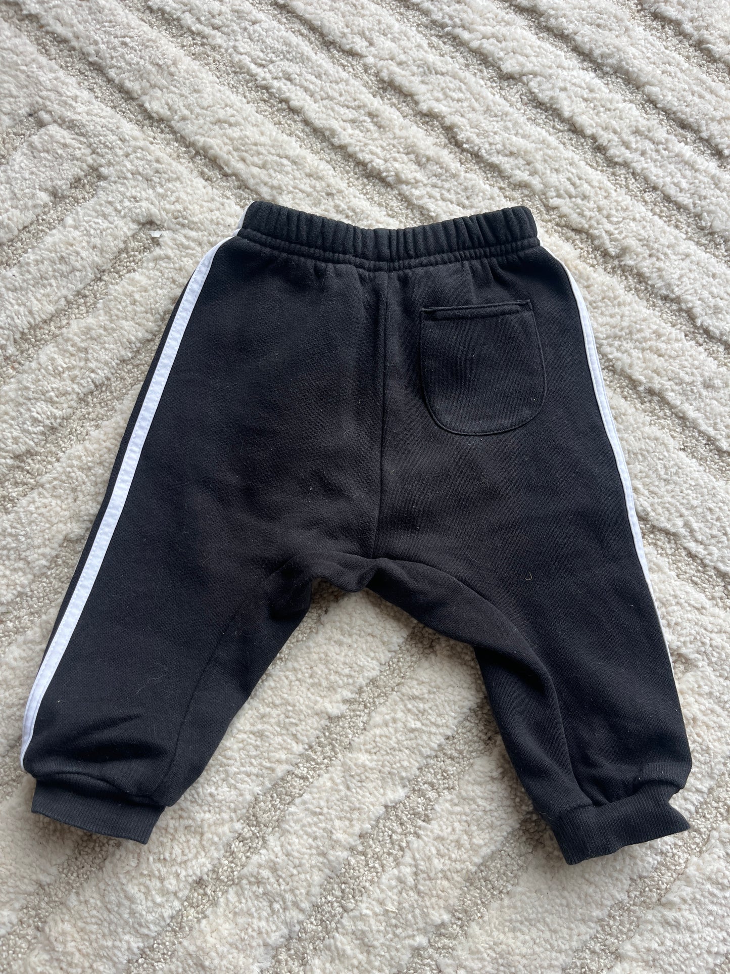 Jogging noir molletonné à l’intérieur Adidas - 6/9 mois