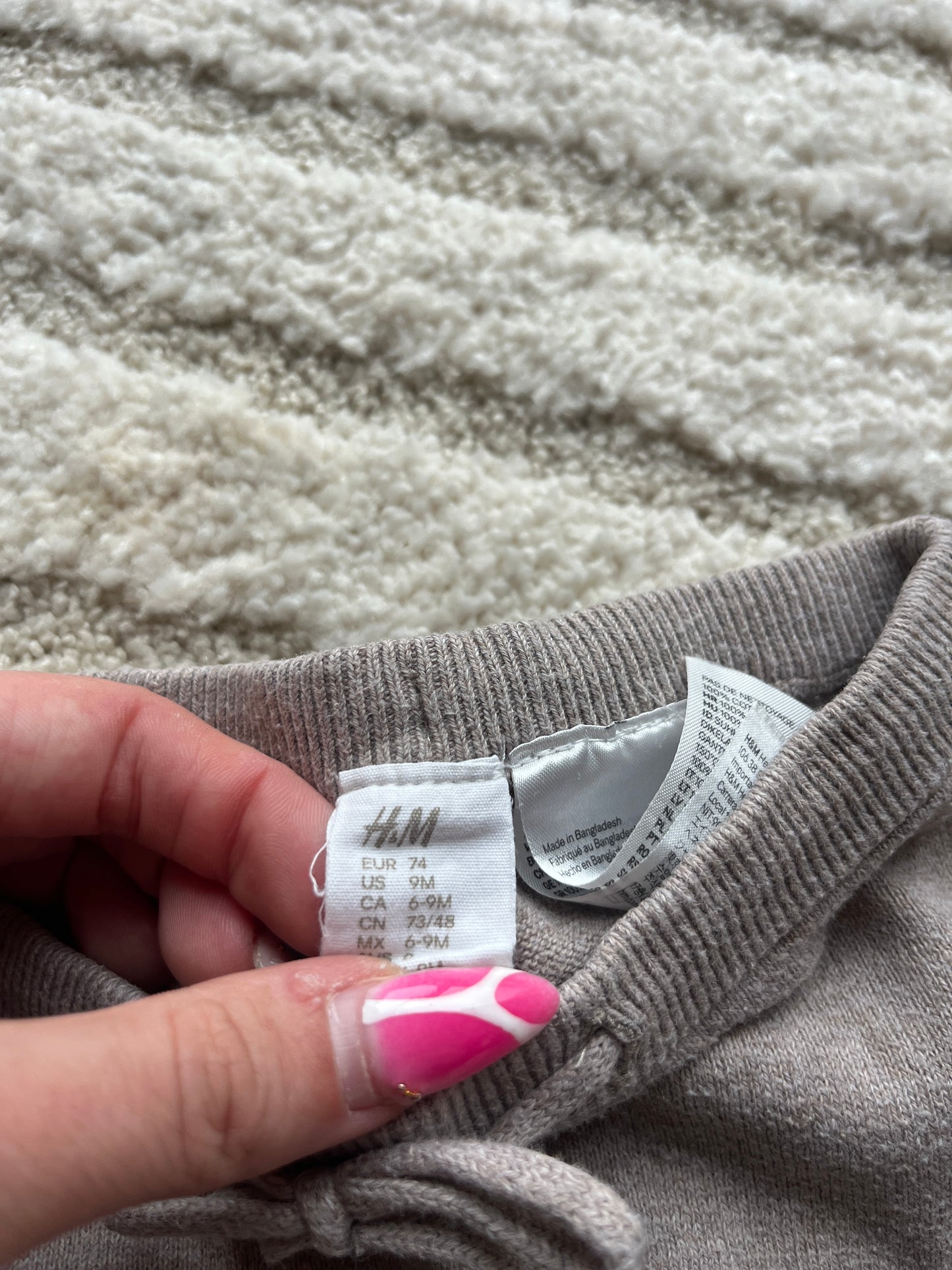 Ensemble cocooning beige cardigan + legging H&M - 12 mois (74cm)
