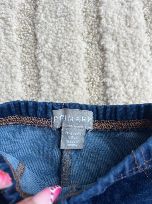 Jegging bleu Primark - 0/3 mois (62cm)