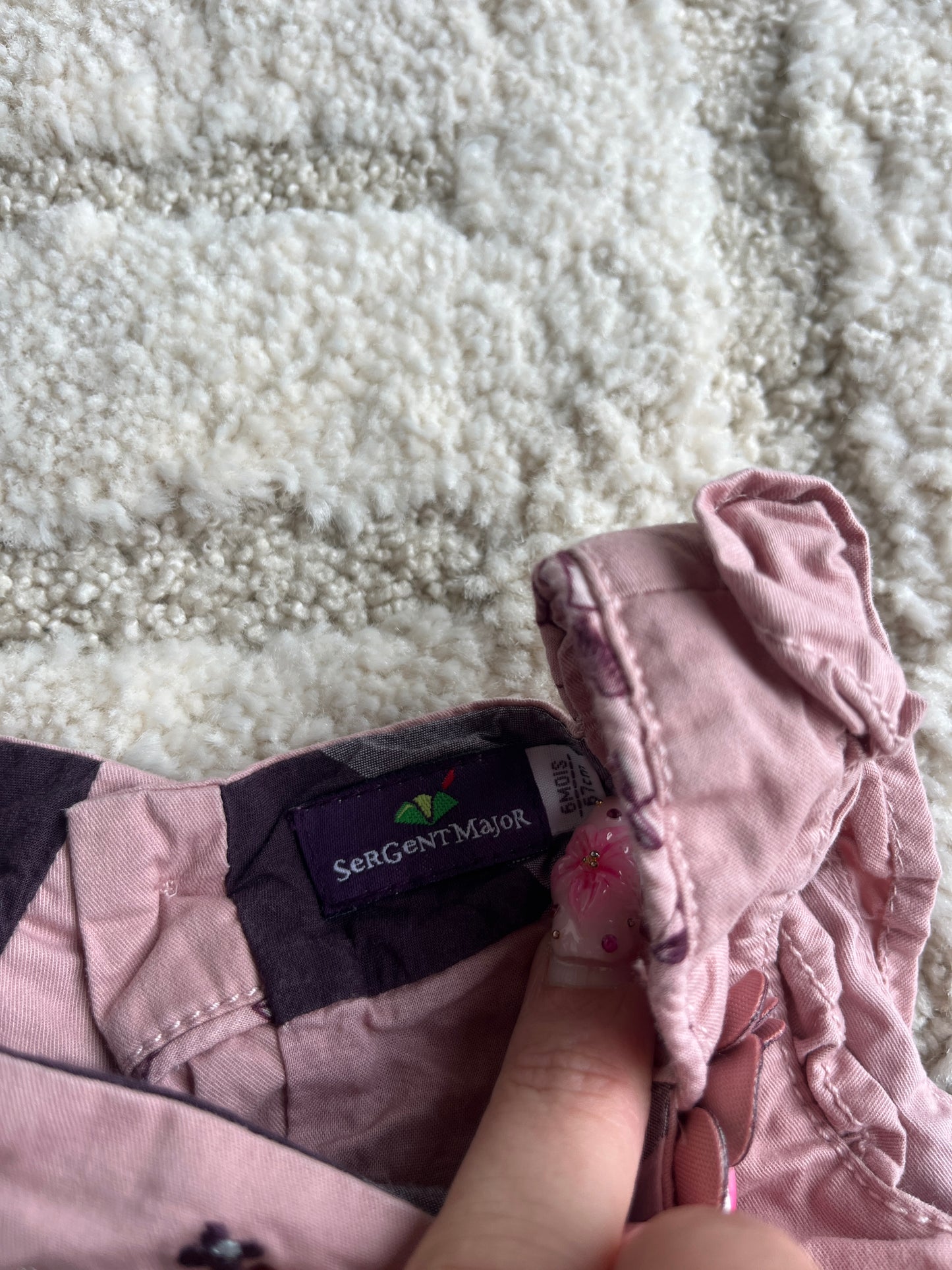 Robe sans manches rose avec détails violets Sergent Major - 6 mois