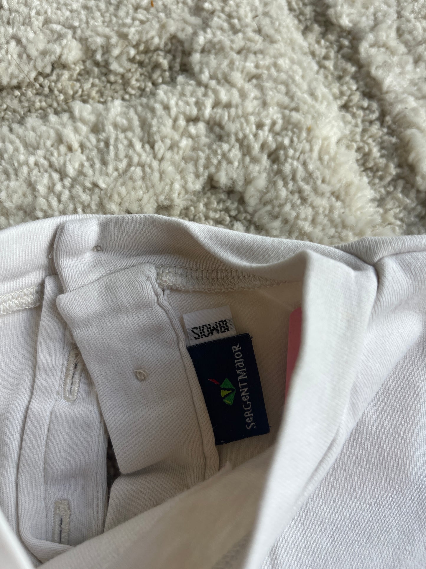 T-shirt à manches longues crème avec fleur et papillon brodé Sergent Major - 18 mois