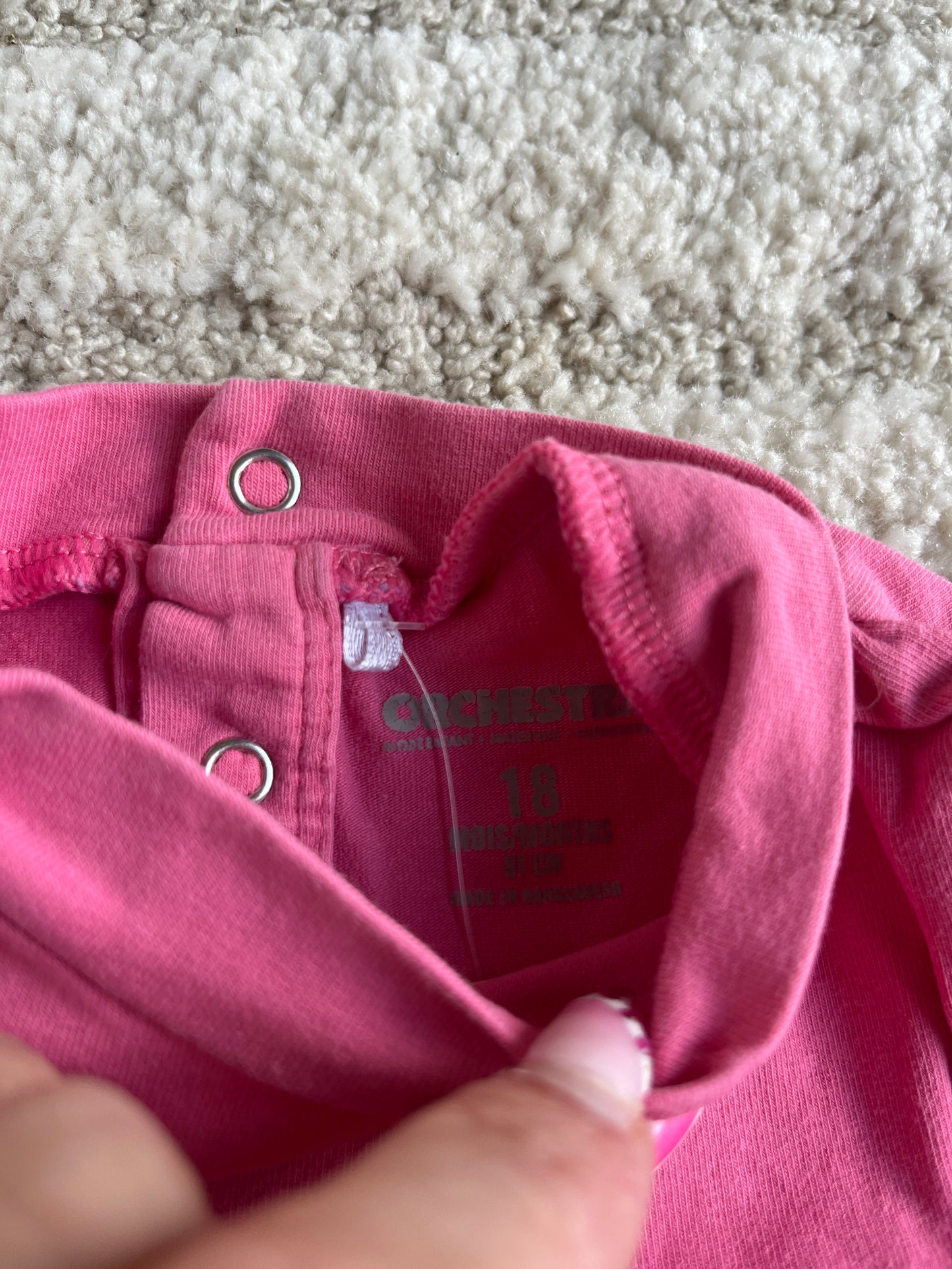 Lot de 2 t-shirt à manches longues gris et rose motif nuage avec col roulé - 18 mois