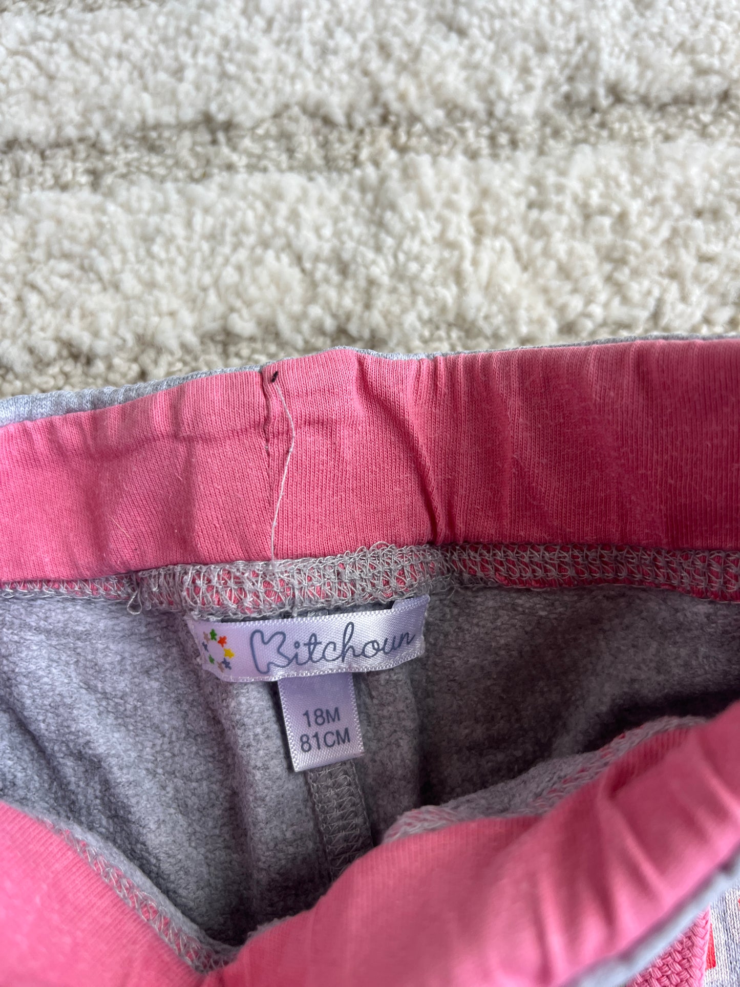 Jogging gris et rose numéro 25 Kitchoun - 18 mois