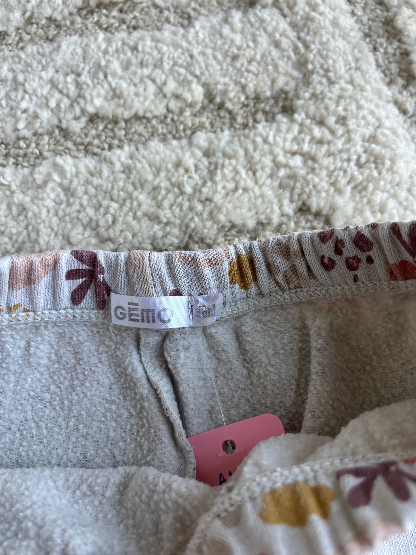 Pantalon crème motifs automne molletonné à l’intérieur - 36 mois