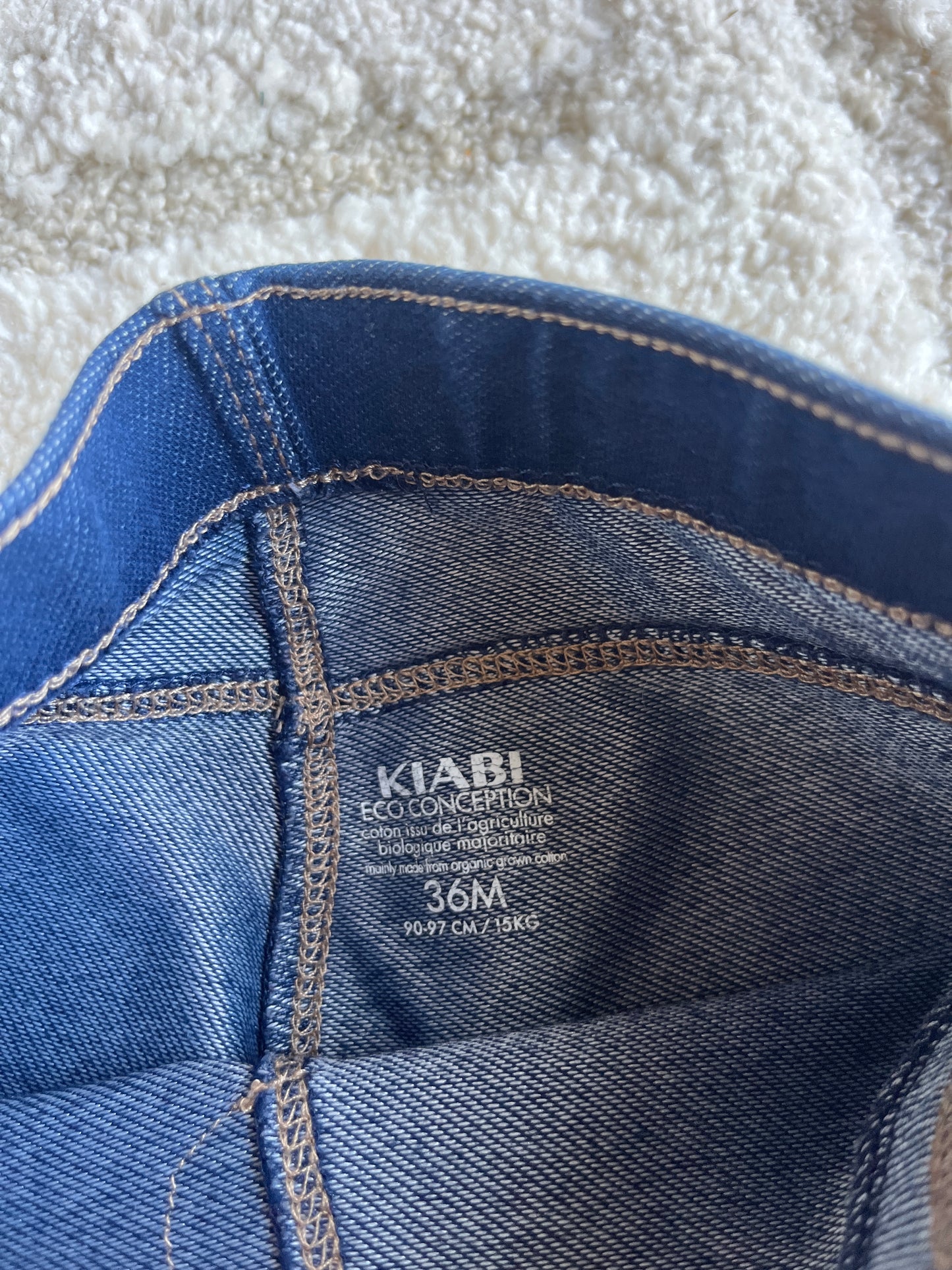 Jegging bleu avec poches Kiabi - 36 mois