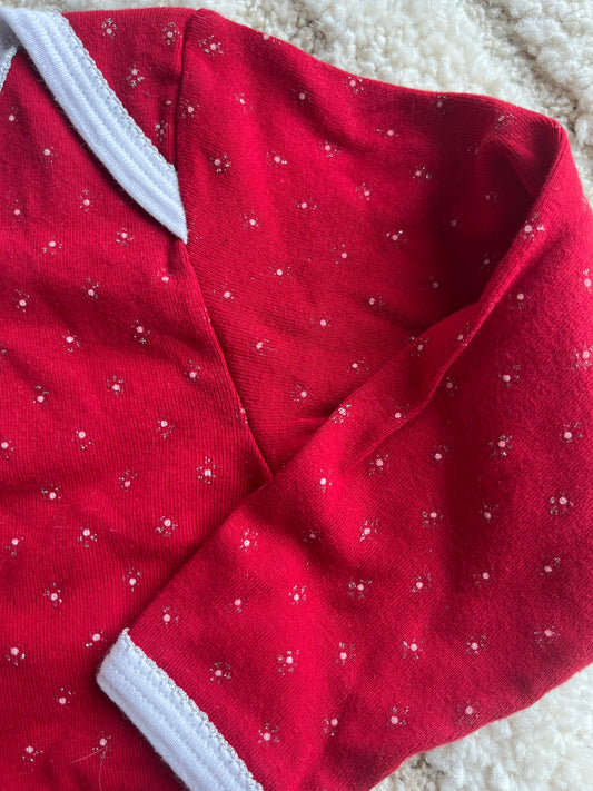 Body à manches longues rouge et blanc Petit Bateau - 24 mois