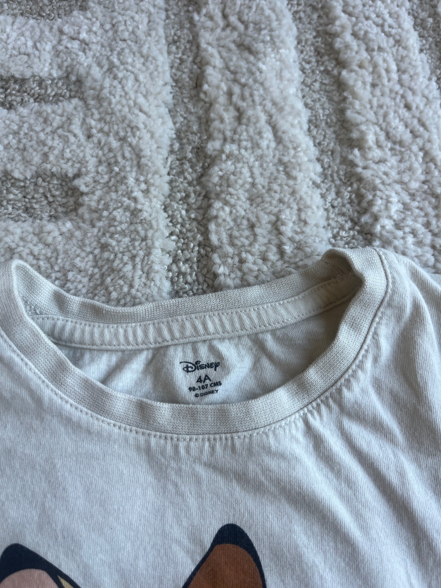 Robe à manches courtes crème Bambi - 4 ans