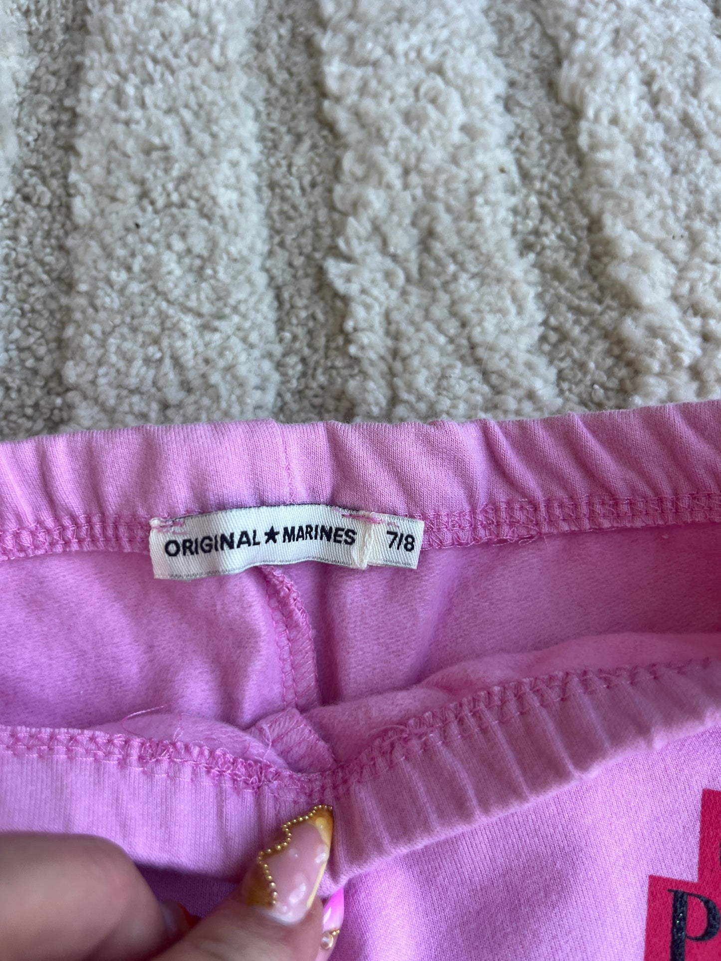 Legging rose avec patch thème maquillage - 7/8 ans