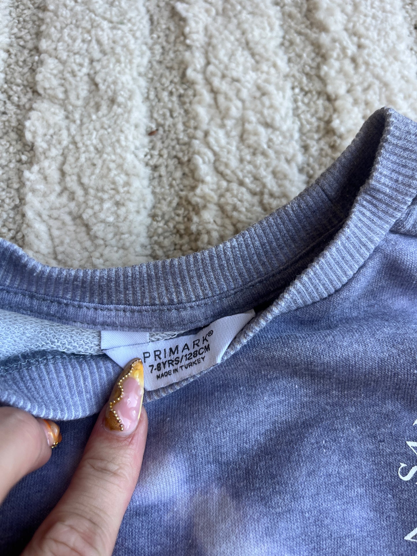 Sweat court bleu « San Francisco California USA » - 7/8 ans (128 cm)