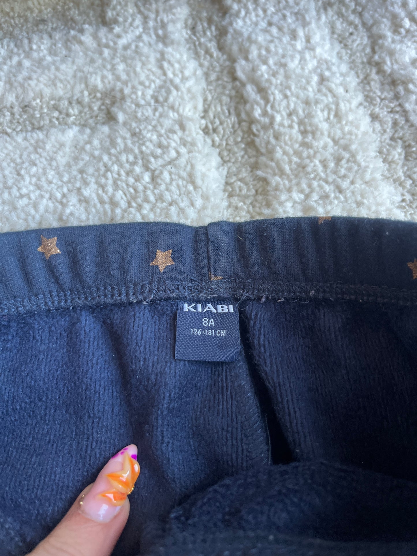 Legging bleu motifs étoiles dorées - 8 ans