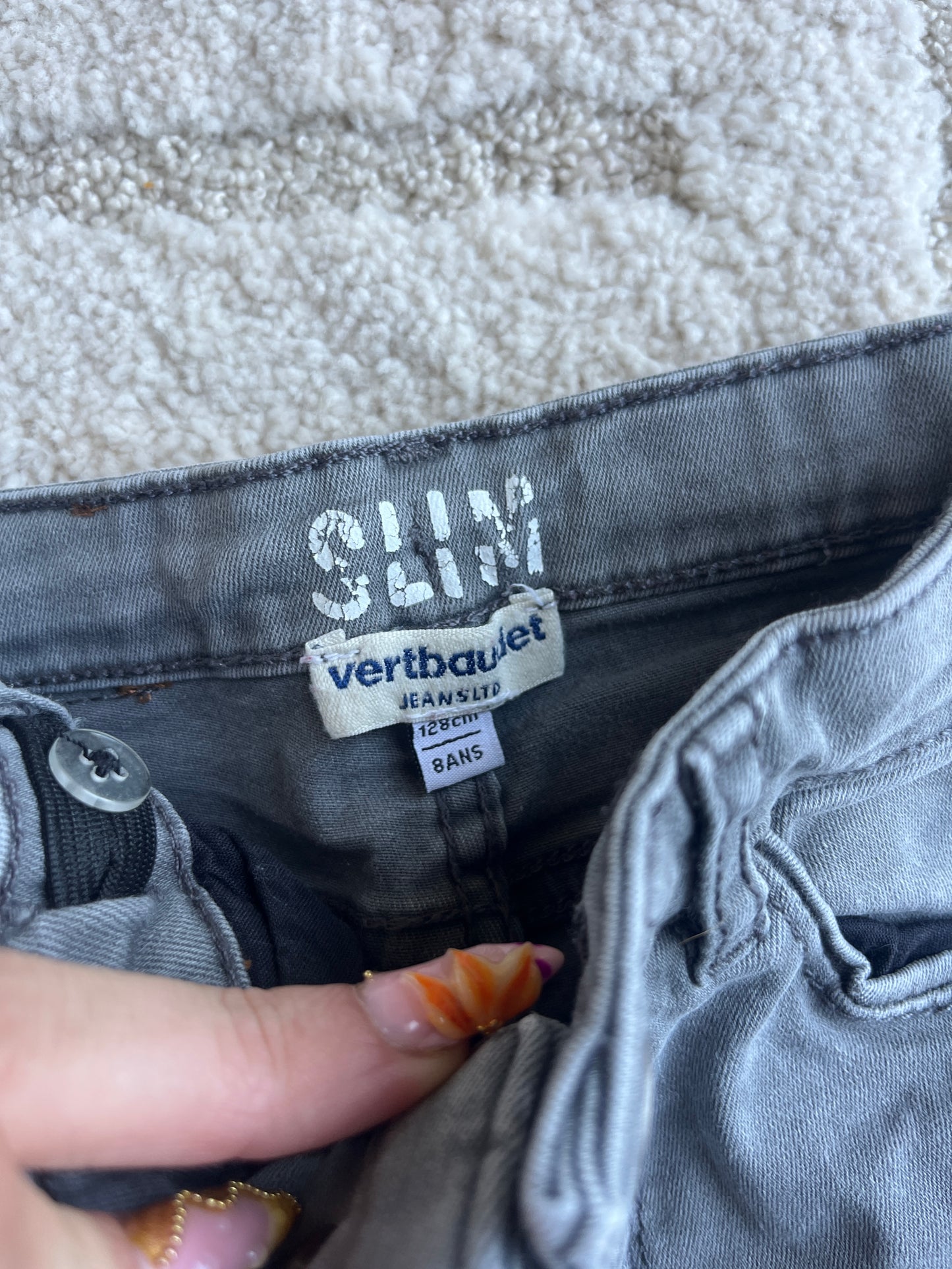 Jean slim gris Vertbaudet - 8 ans