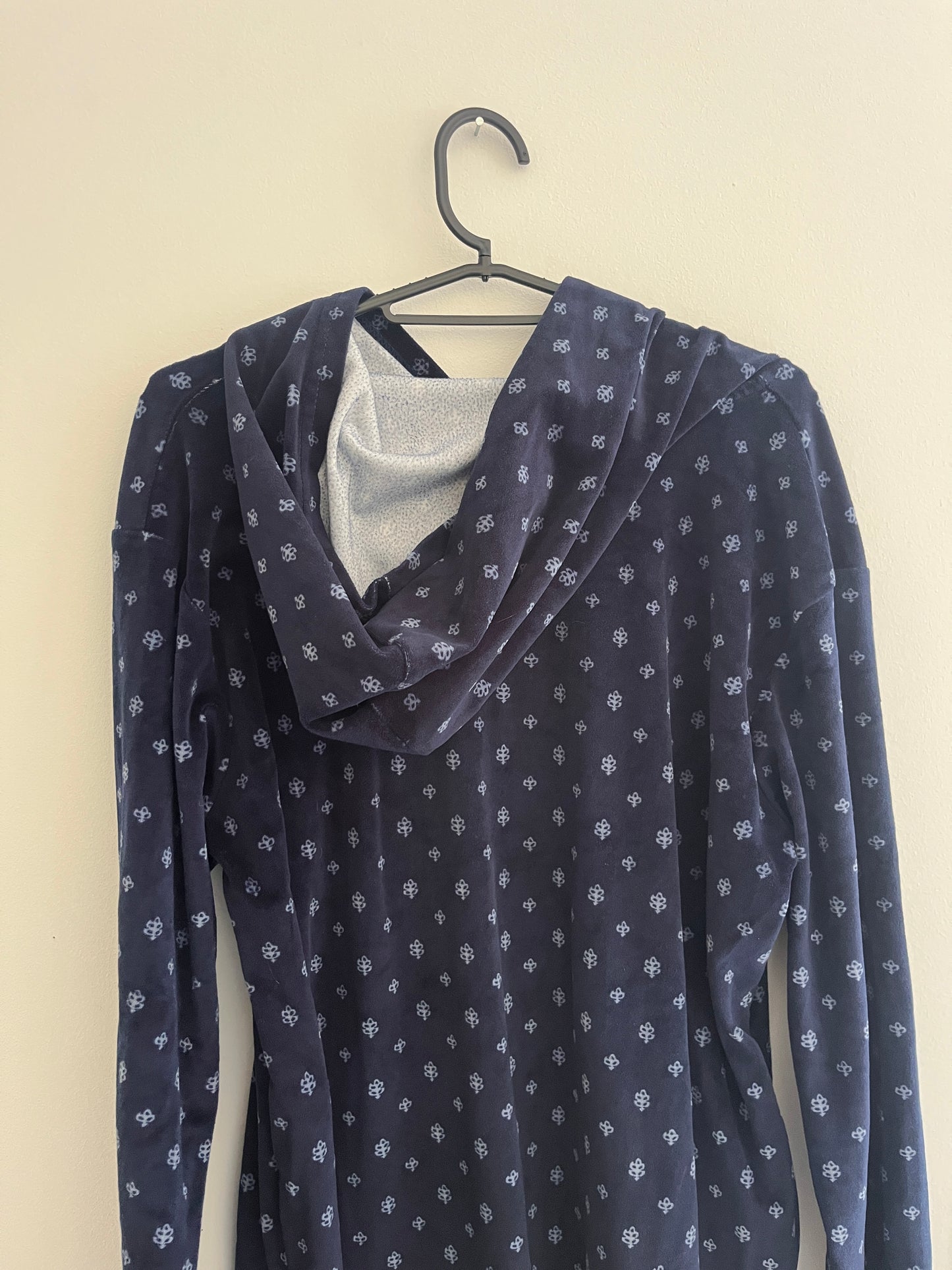 Sweat plaid à capuche bleu Lulu Castagnette - S