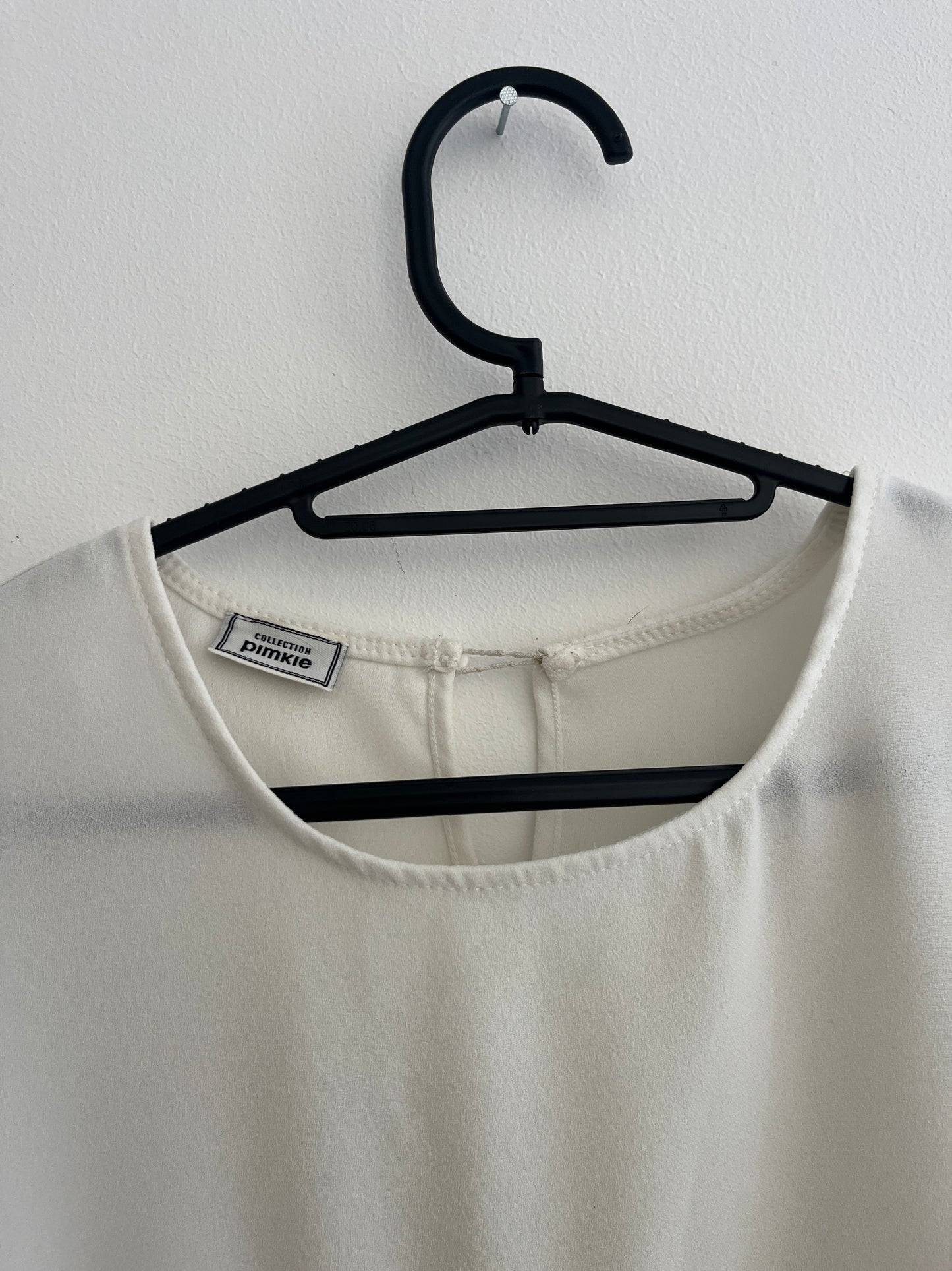Blouse à manches 3/4 évasée blanche Pimkie - S