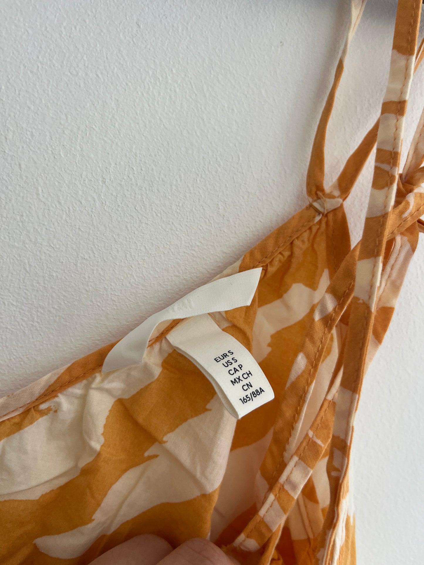 Robe légère à bretelles motif zèbre orange et blanc H&M - 36