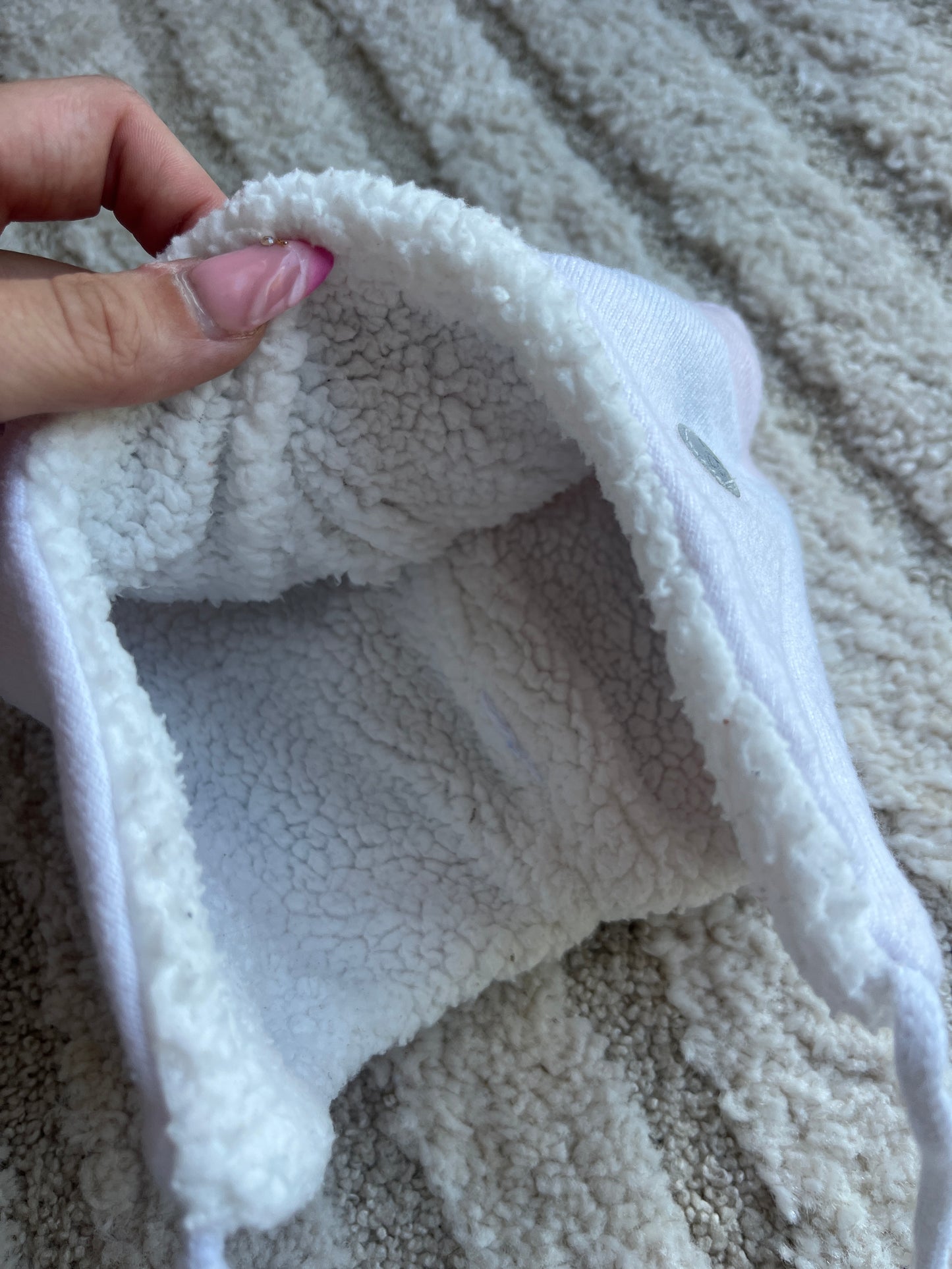 Ensemble bonnet + snood en tricot rose lapin Obaïbi