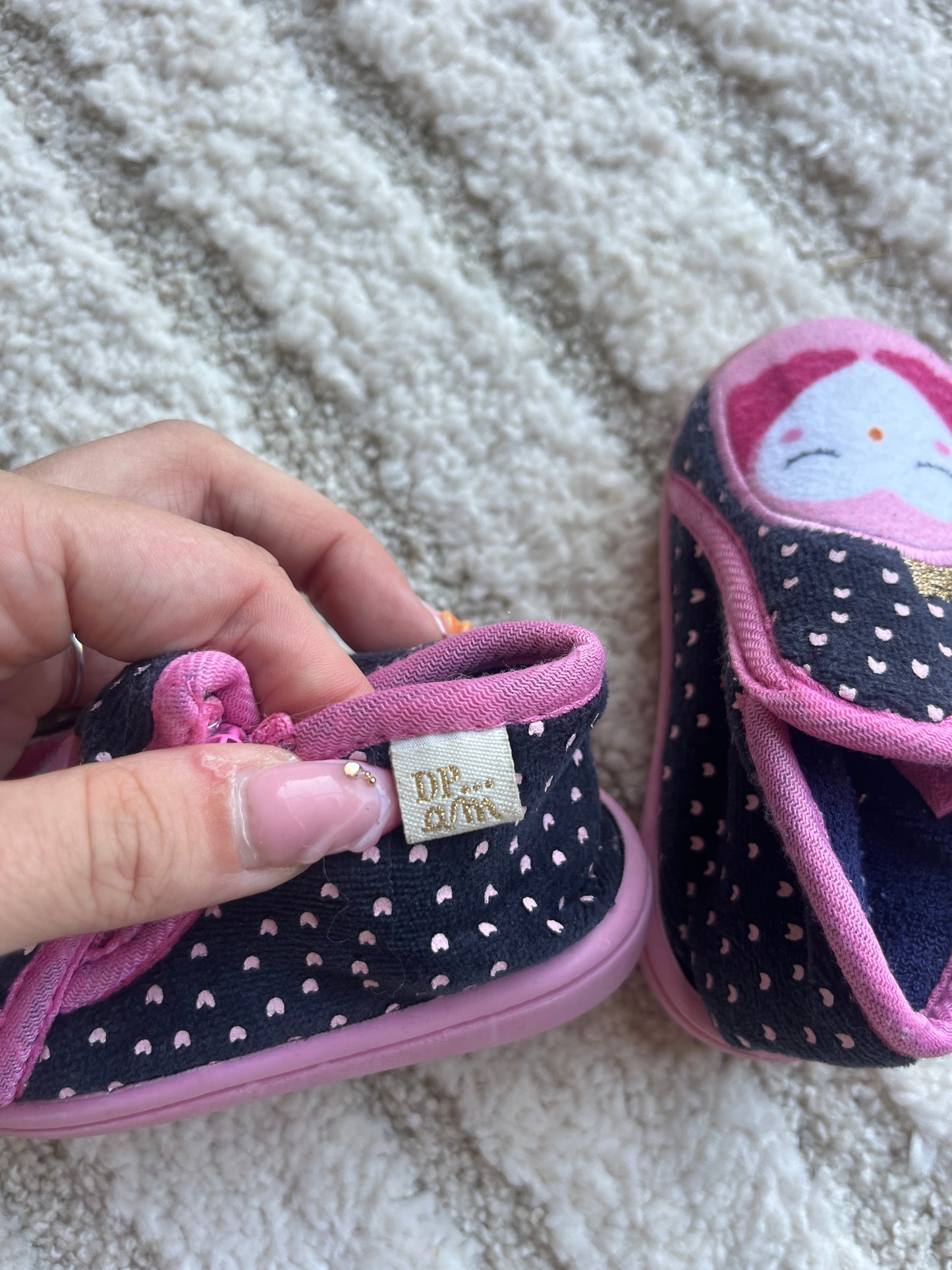 Paire de chaussons avec semelle rigide chouettes DPAM - Pointure 19