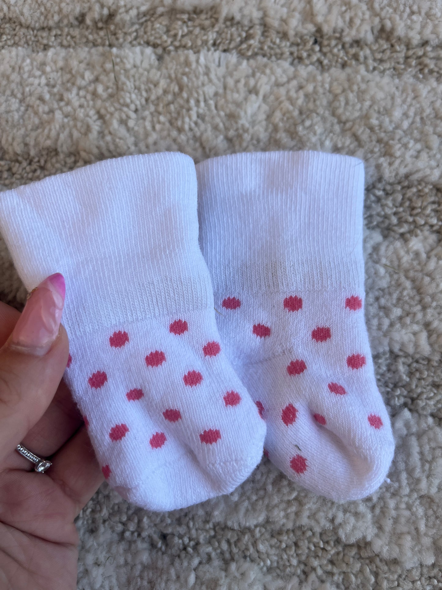 Lot 2 paires de chaussettes léopard et pois - 0/6 mois