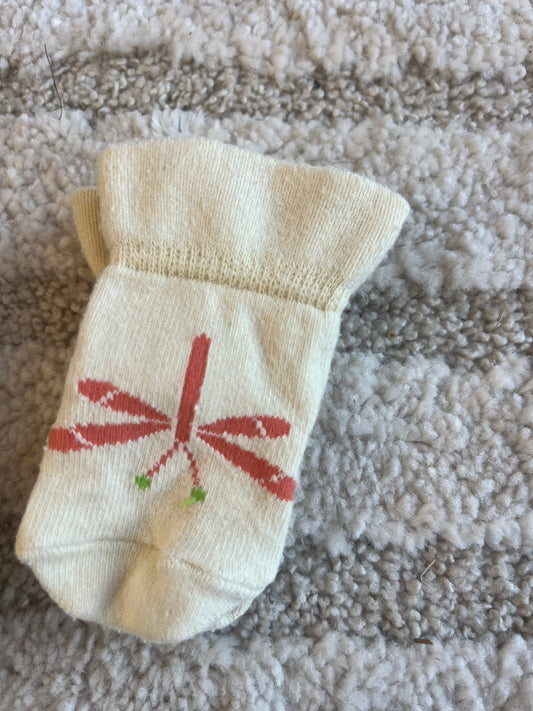 Lot 2 paires de chaussettes jaune pois et papillon - 0/6 mois