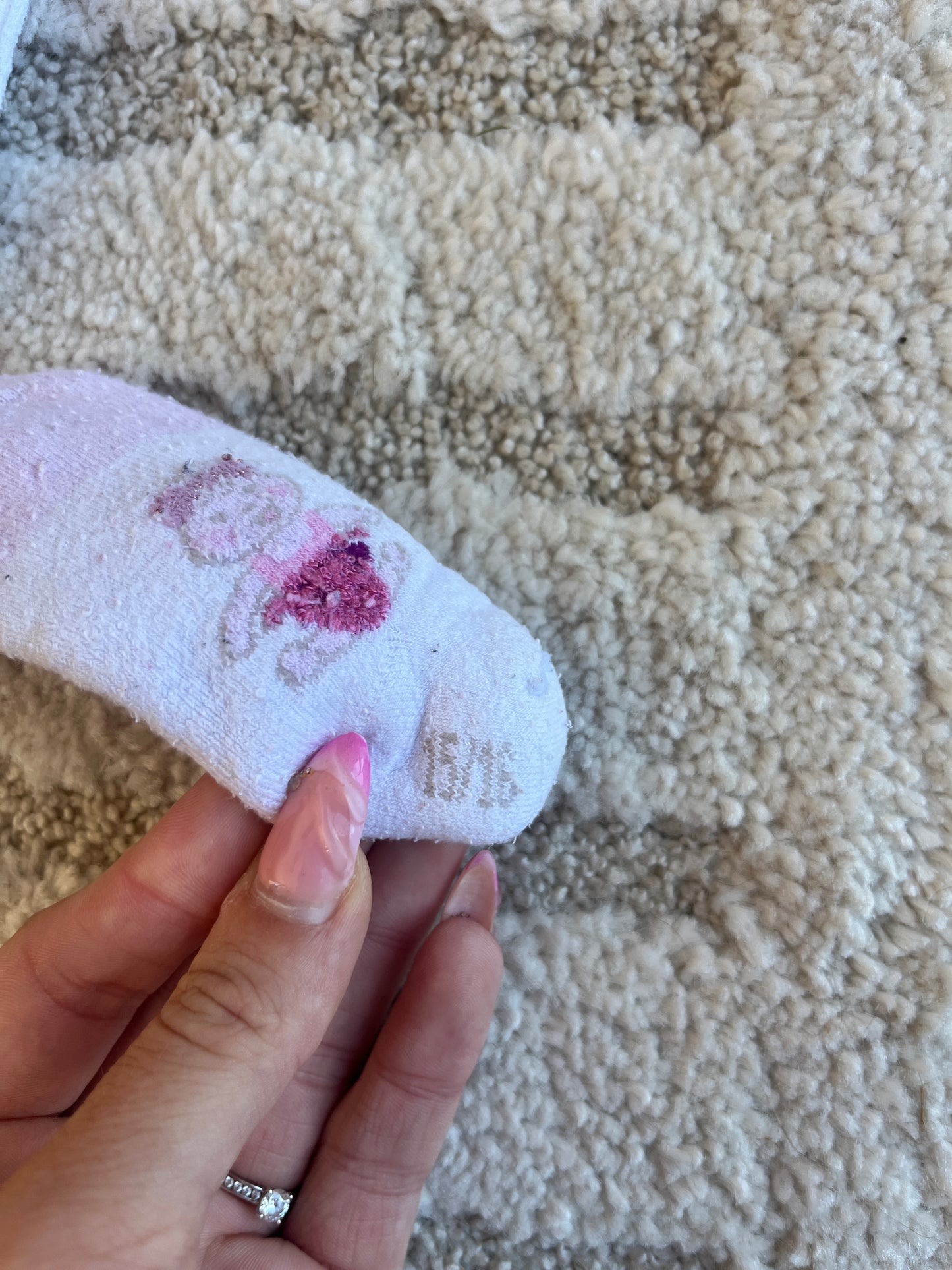 Lot 2 paires de chaussettes « c’est une fille » blanc et rose - Pointure 15/16