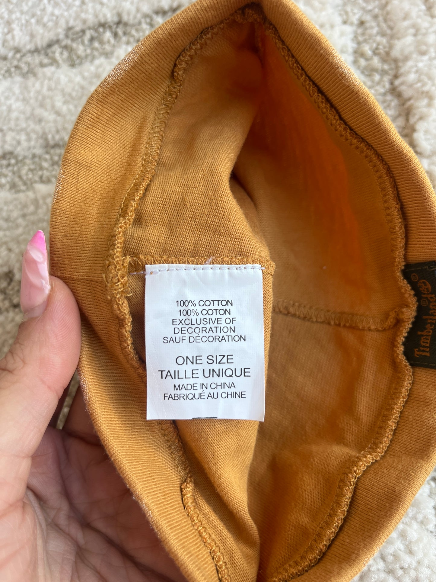 Bonnet en jersey camel Timberland - Taille Unique