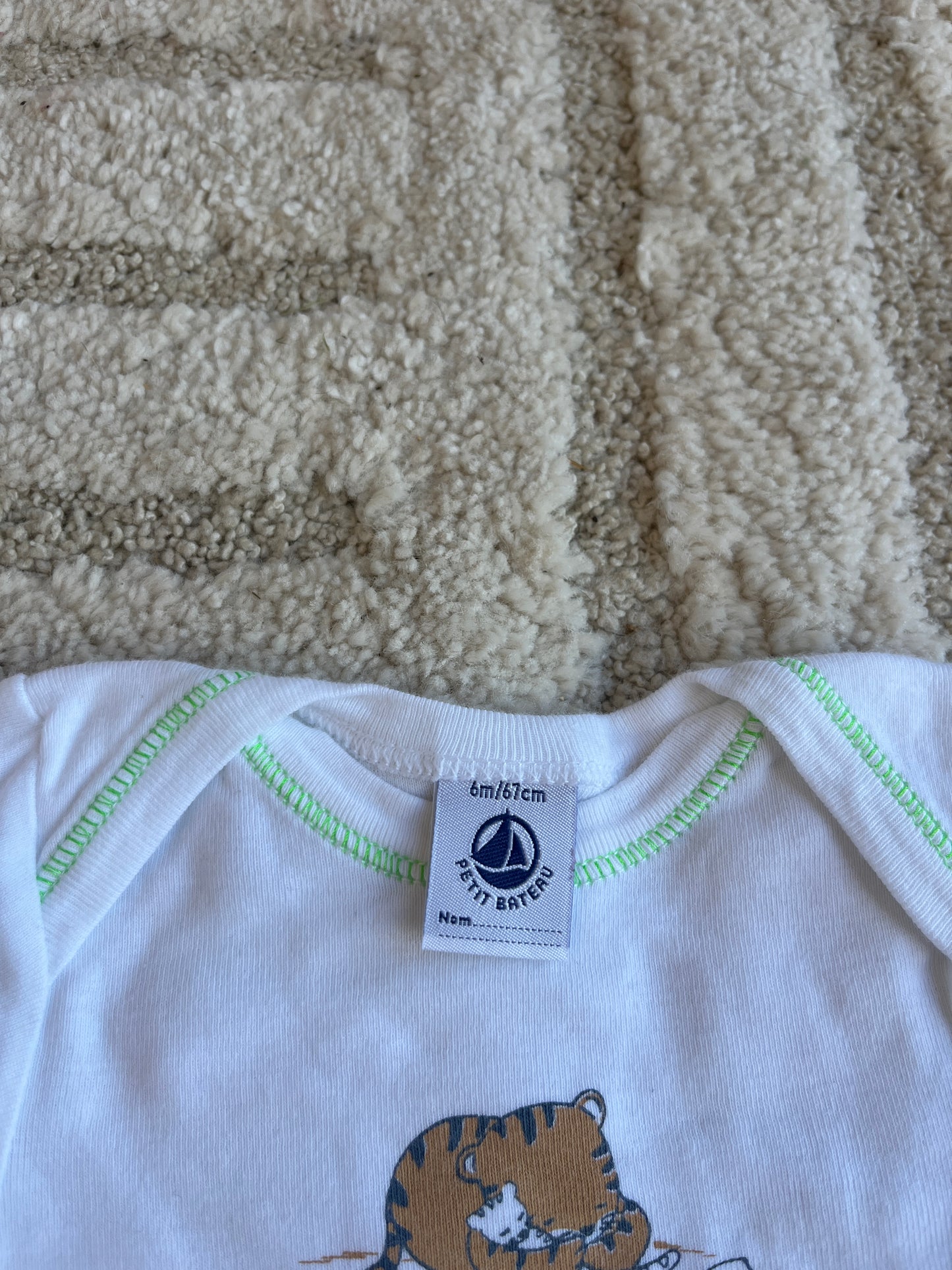 Body à manches longues Petit Bateau tigre - 6 mois