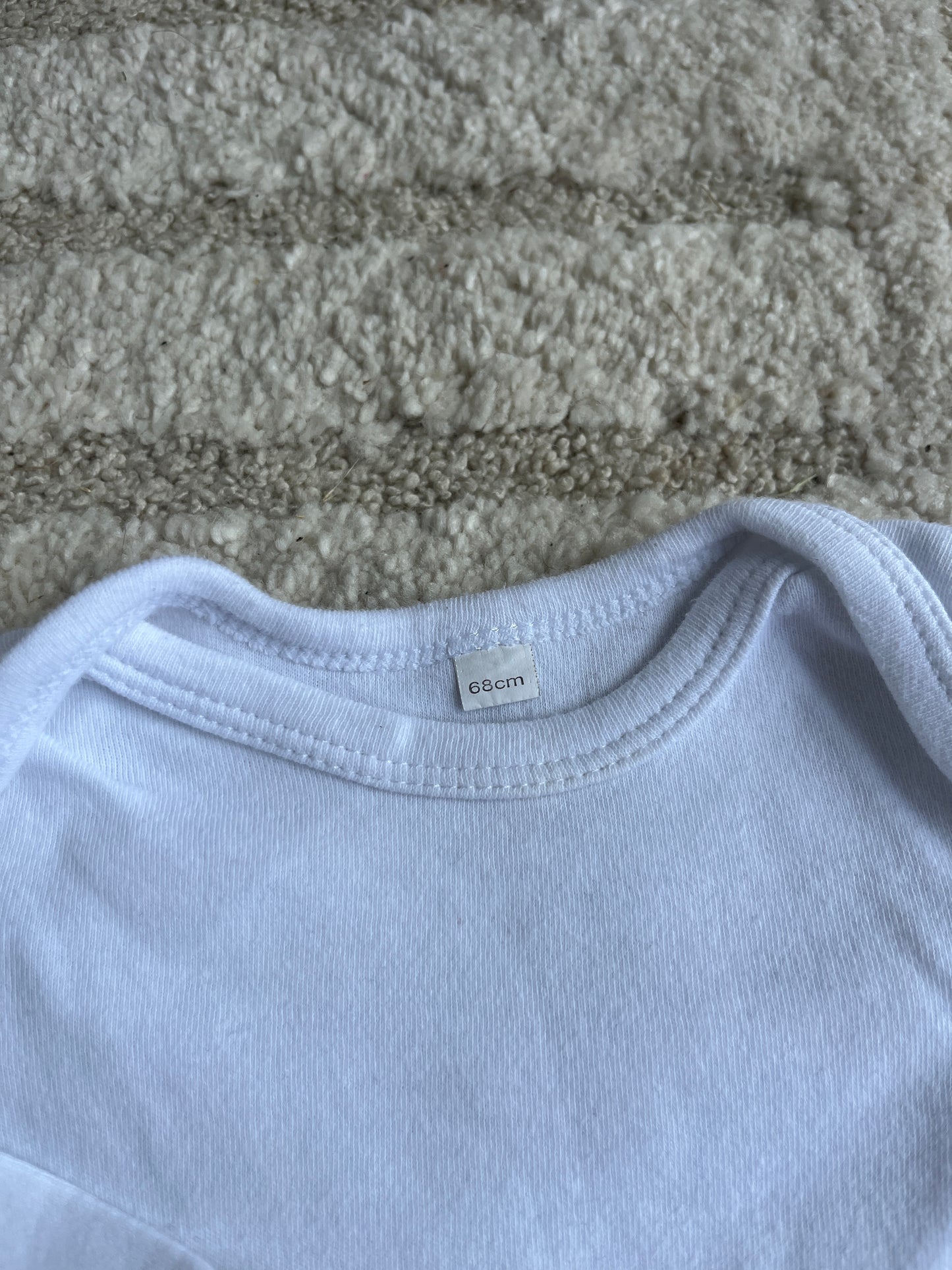 Body à manches longues en jersey blanc - 68 cm
