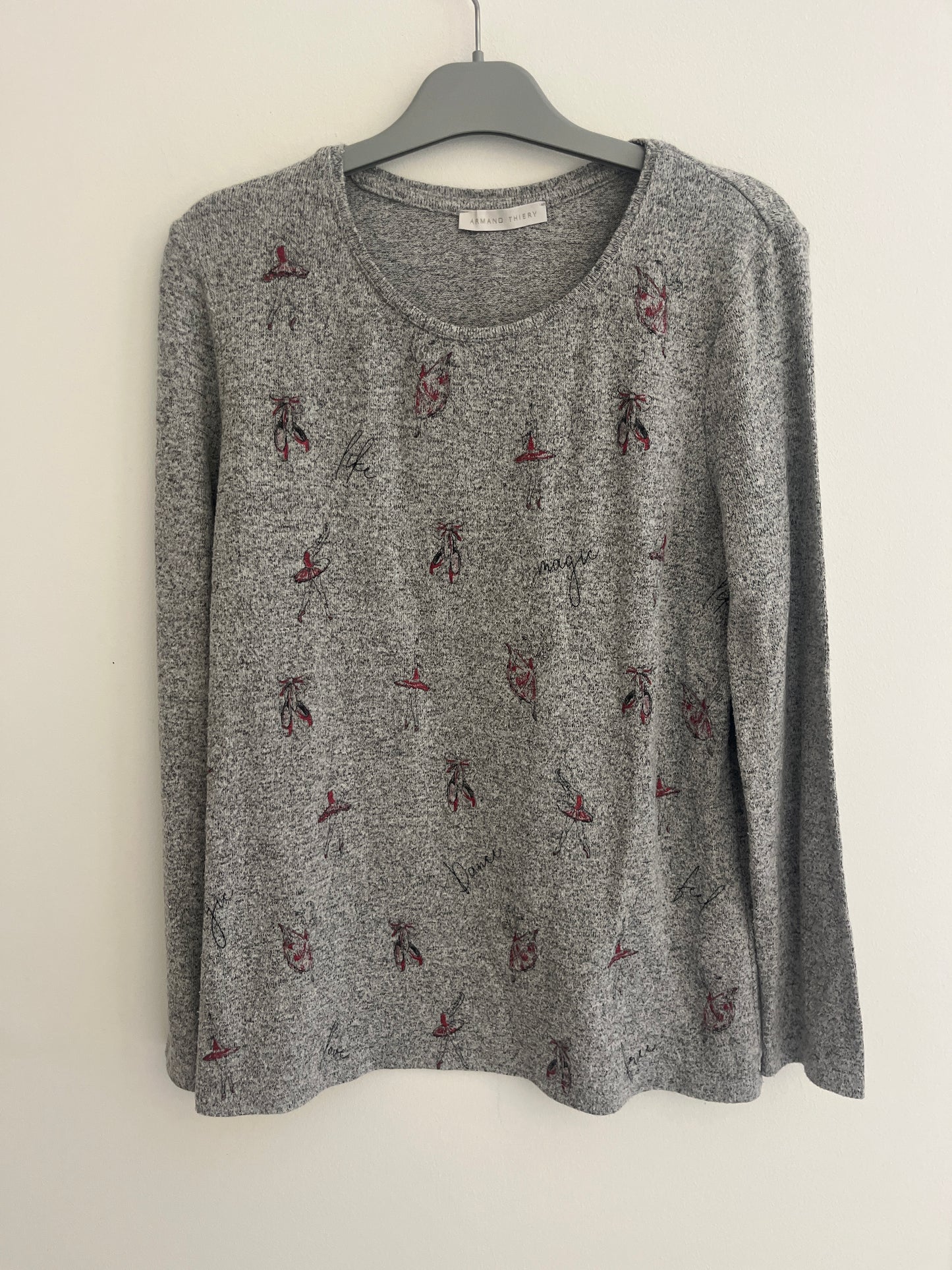 Pull fin à manches longues gris danseuses Armand Thiery - M