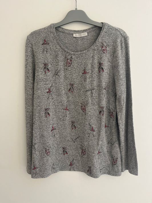 Pull fin à manches longues gris danseuses Armand Thiery - M