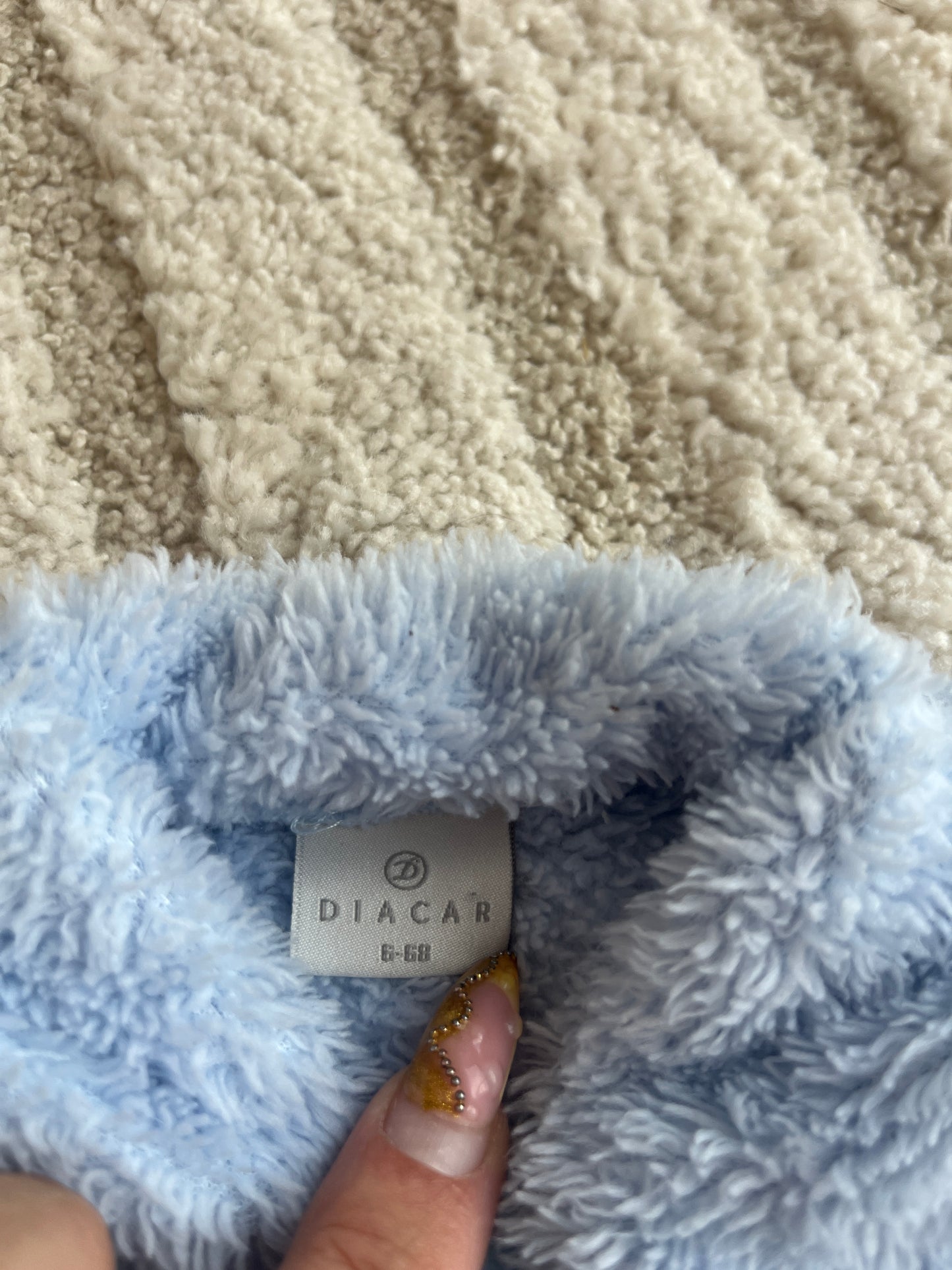 Surpyjama en polaire bleu lapin Diacar - 6 mois