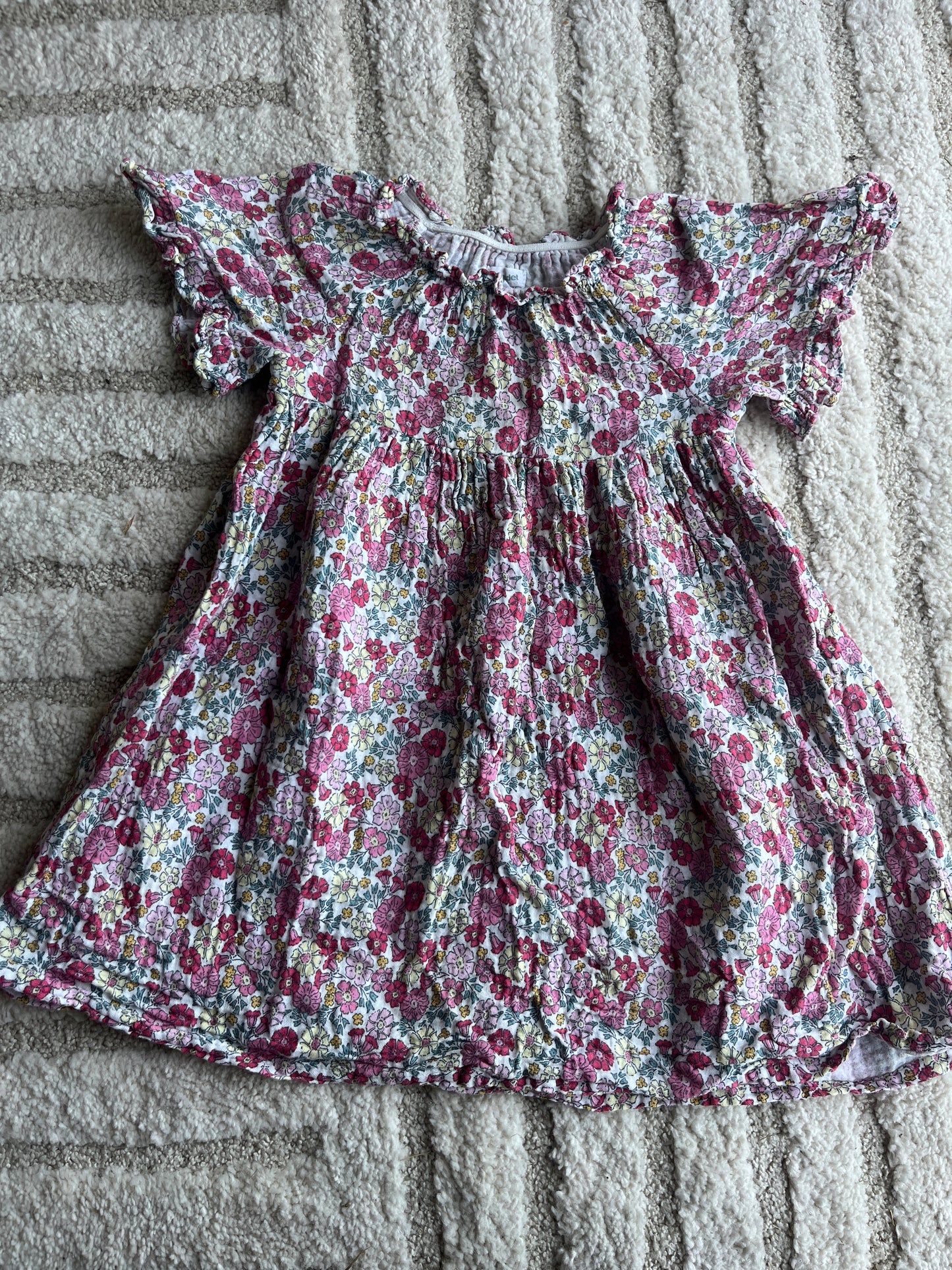 Robe été à manches courtes fleurie Vertbaudet - 4 ans