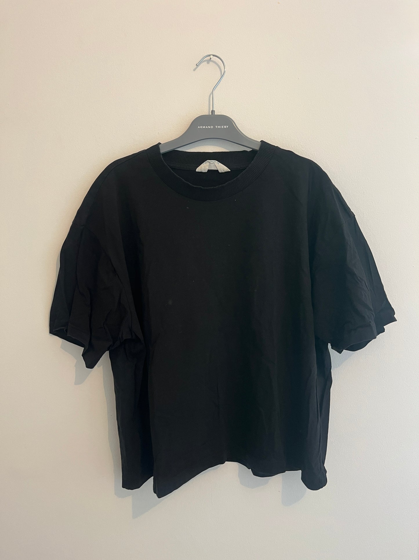T-shirt manches courtes noir oversize - M