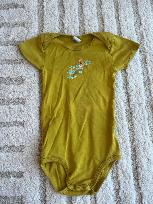 Body à manches courtes moutarde perroquet Petit Bateau - 36 mois