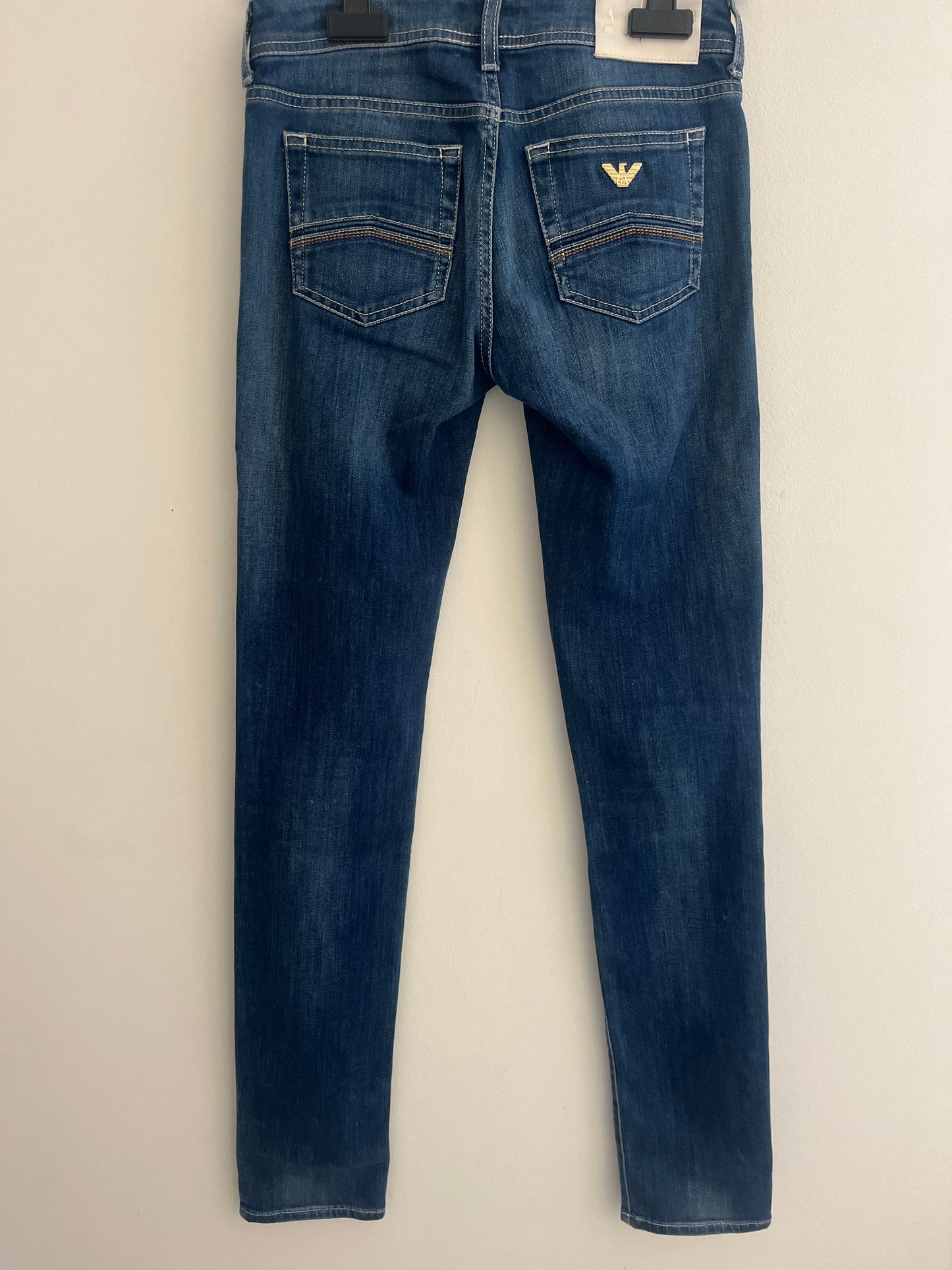 Jean slim bleu brut effet délavé Armani Jeans - S/36