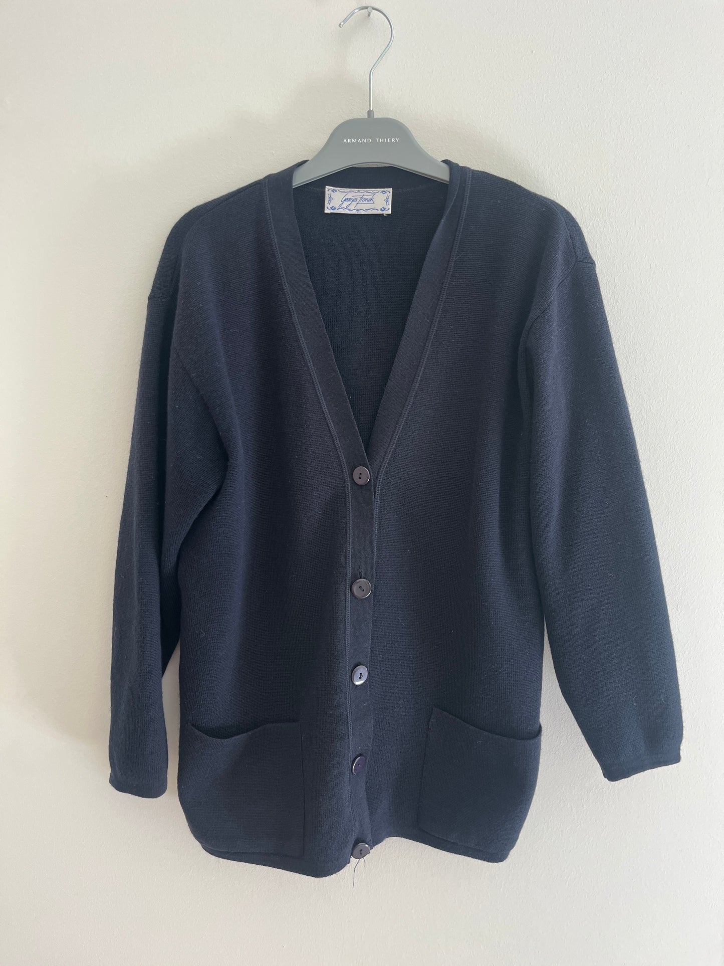 Cardigan à manches longues bleu marine Georges Franck - M/L
