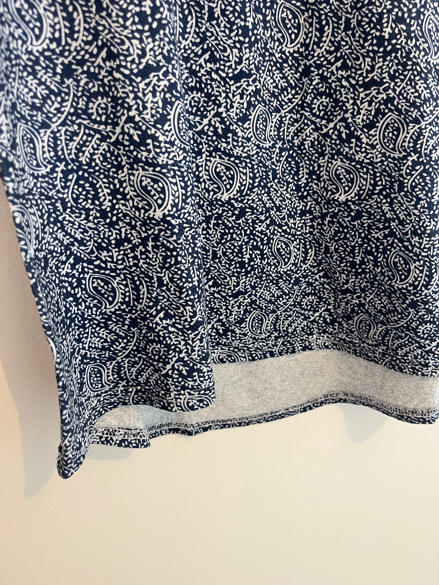 T-shirt manches courtes motifs bleus et blancs - M
