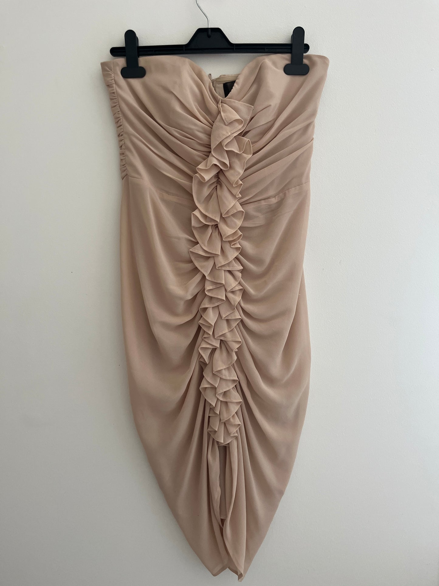 Robe courte bustier à volants nude H&M - 40
