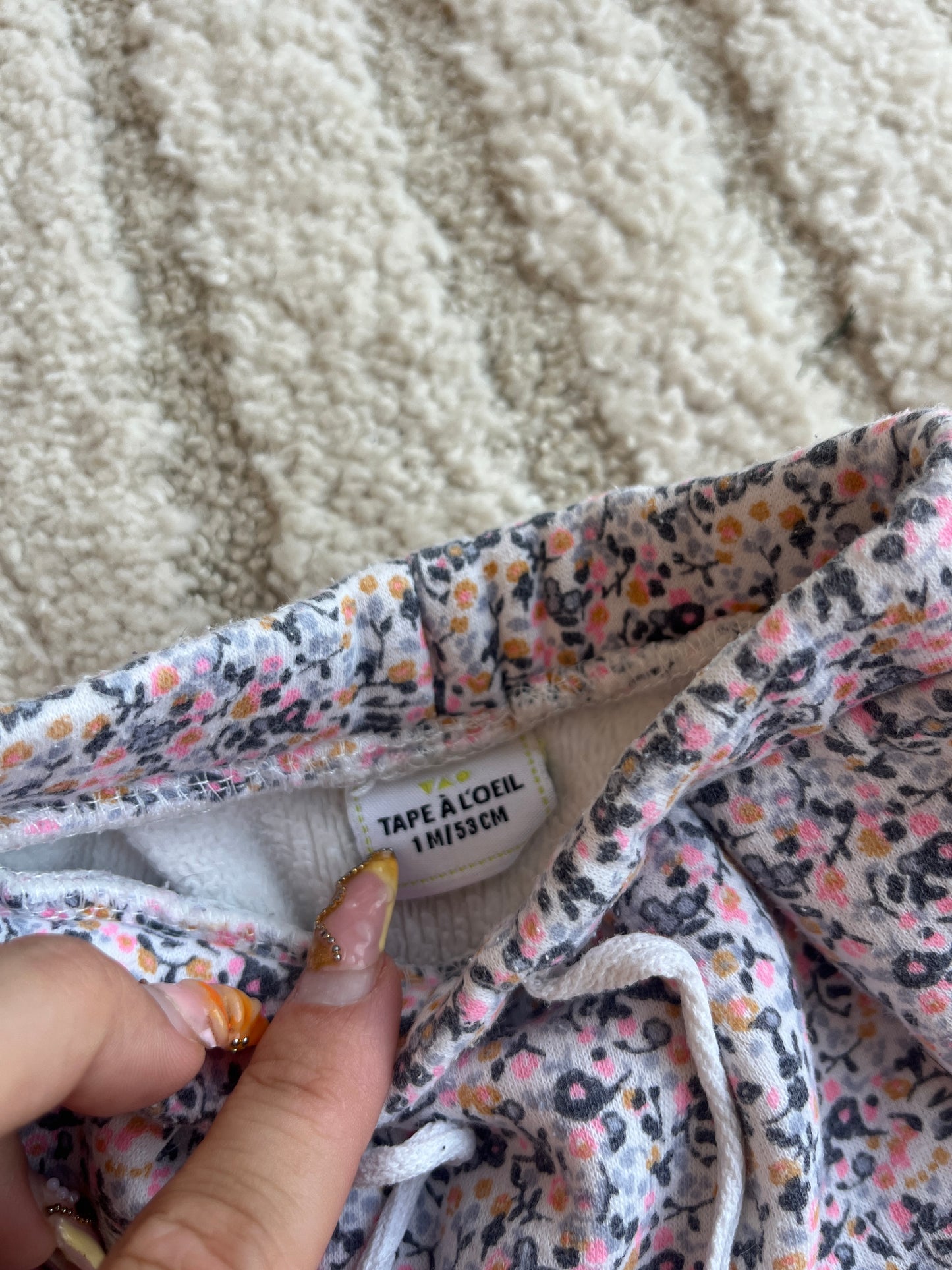 Pantalon type sarouel fleuri TAO - 1 mois