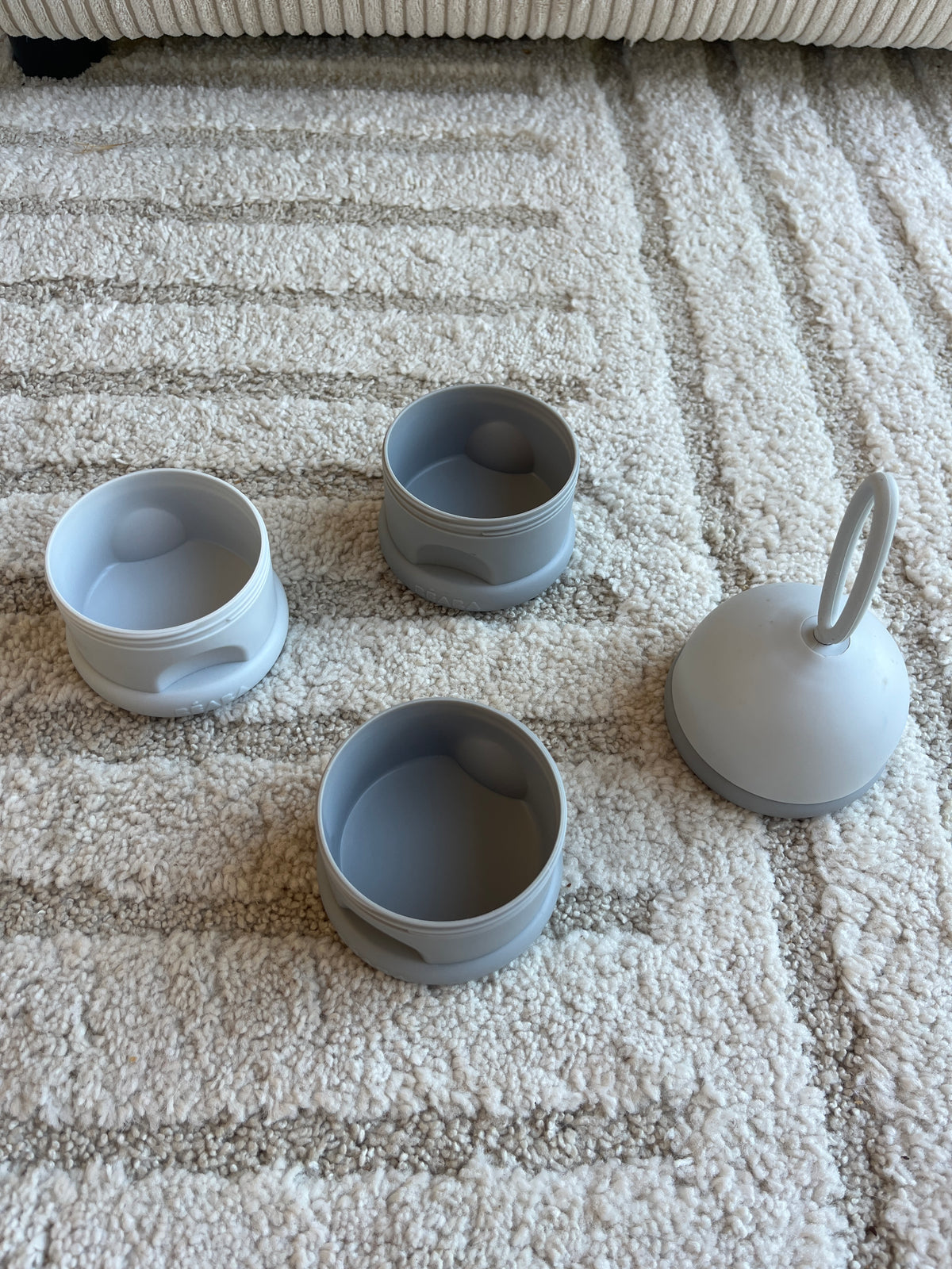 Boîte doseuse de lait 4 compartiments gris