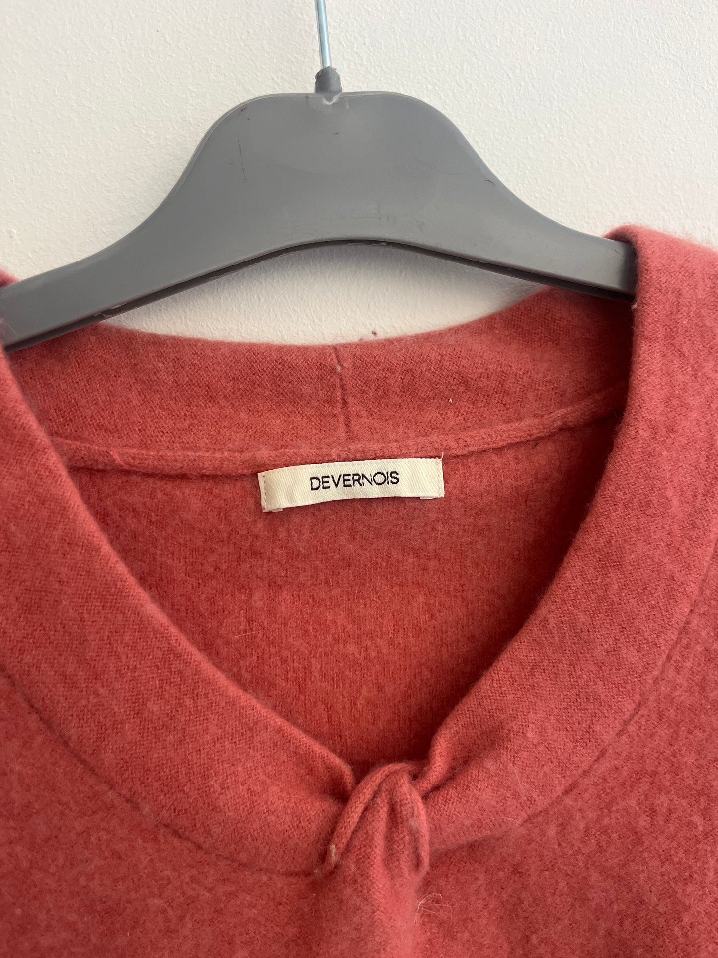 Pull à manches longues rose en cachemire Devernois - taille 5 (44/48)
