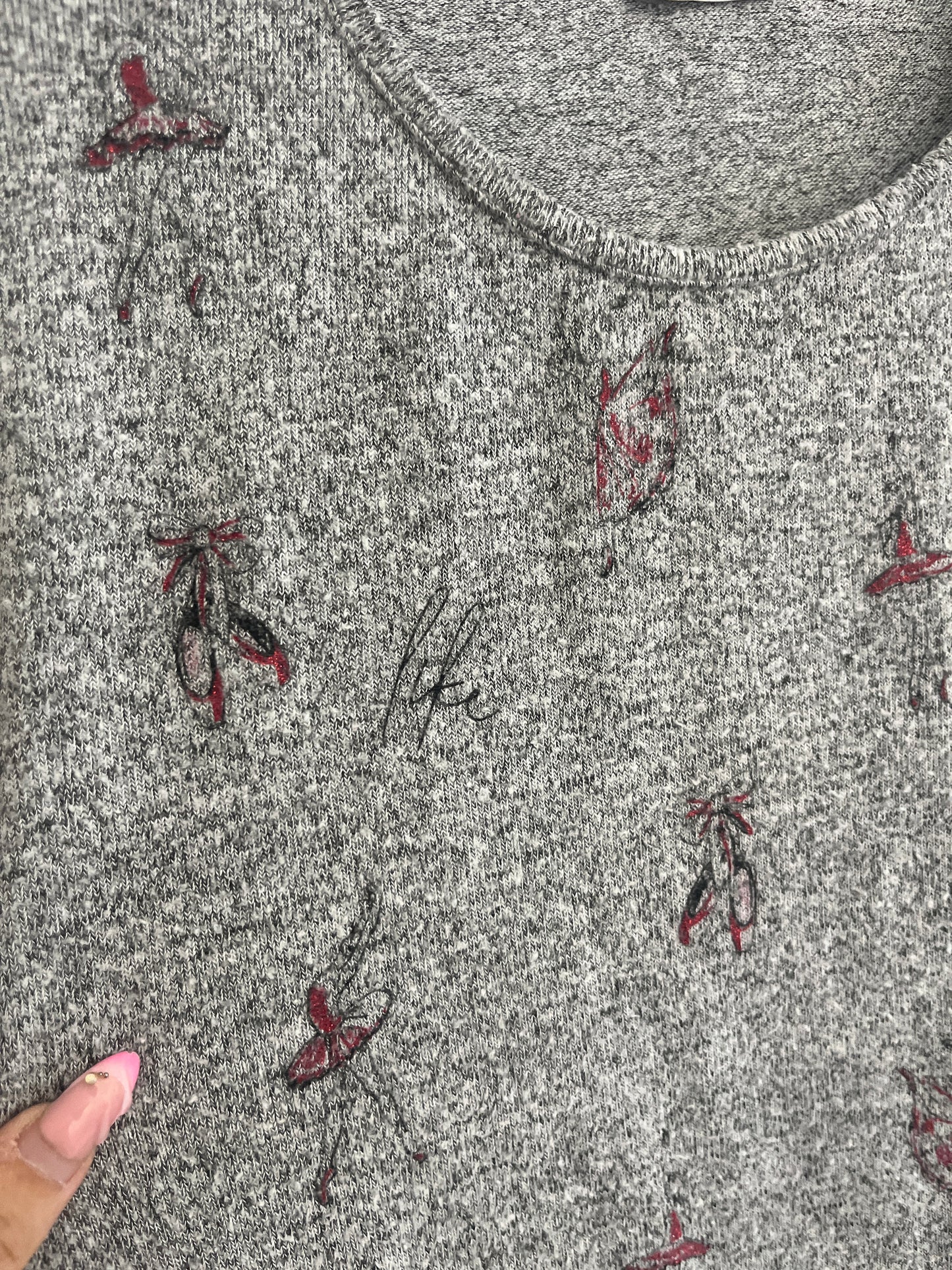 Pull fin à manches longues gris danseuses Armand Thiery - M