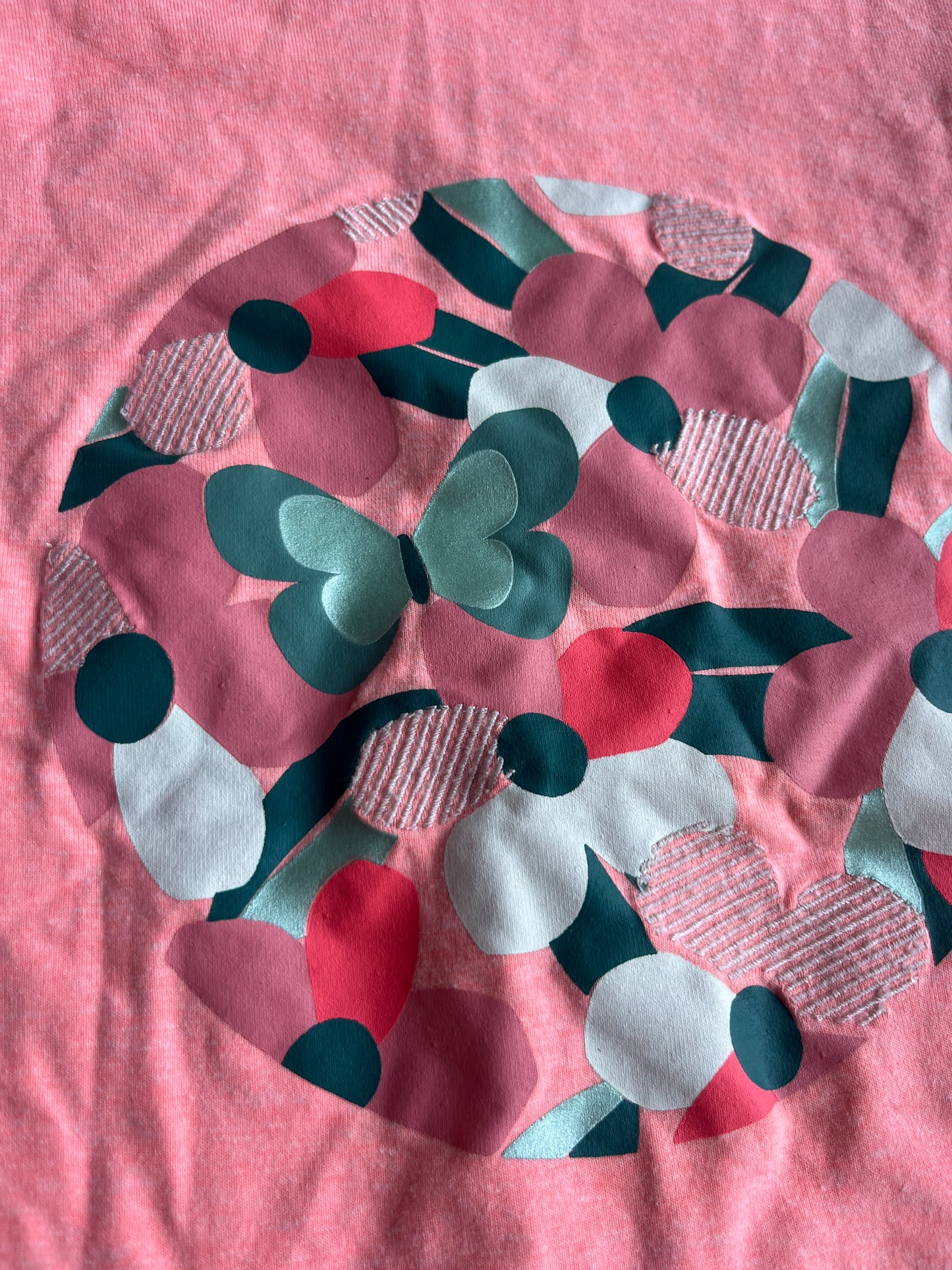 T-shirt rose fluo à manches courtes volantées Okaïdi - 8 ans
