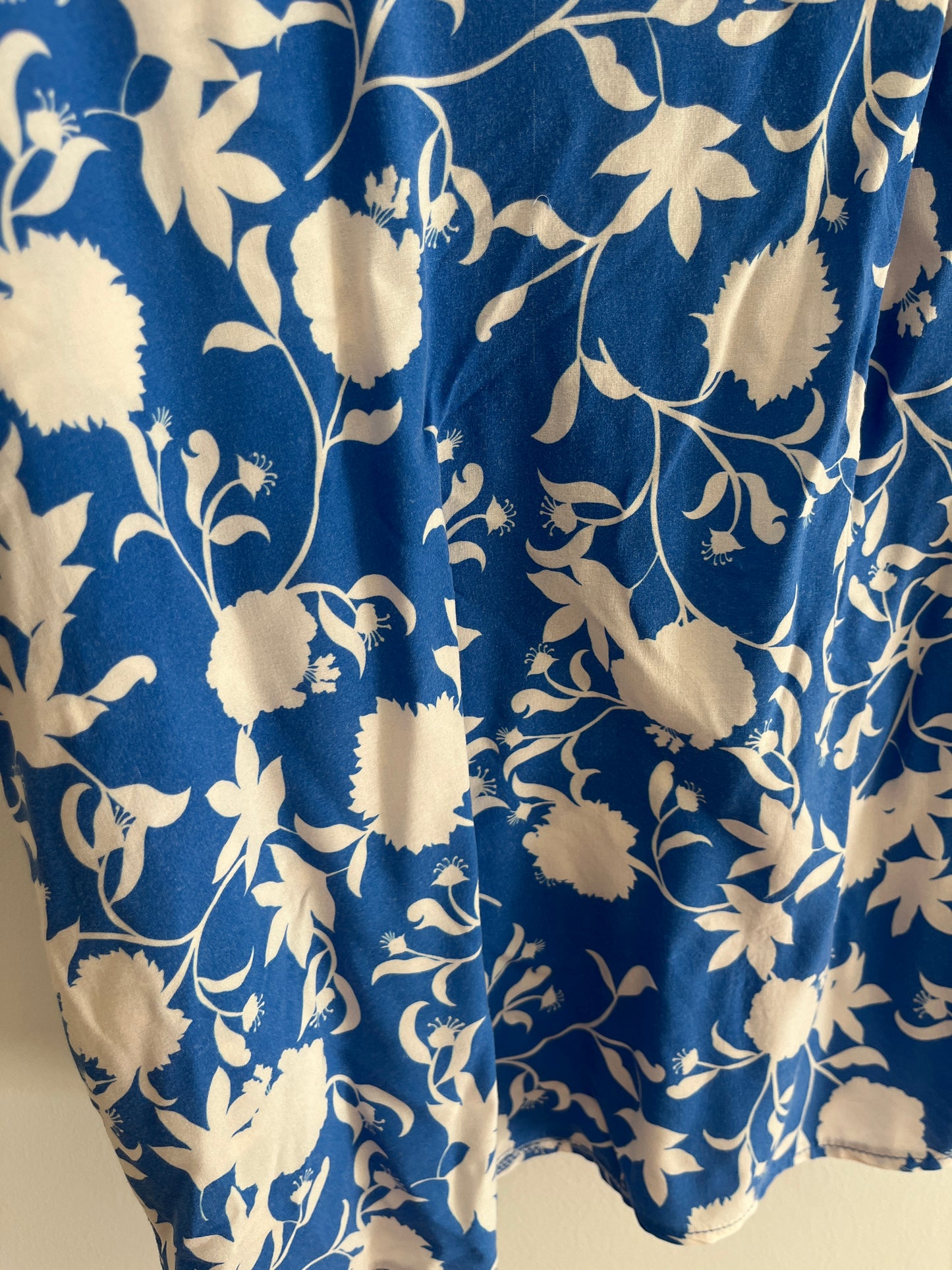 Blouse manches évasées bleu et blanc Jour de Pluie - taille 4